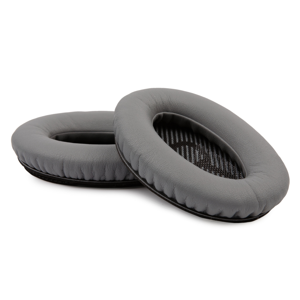 Grey Leather Ear Cushion Kit for Bose AroundEar 2 / AE2 Headphones