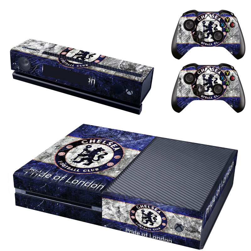 Consola Chelsea Xbox One Piel 2 X Controlador Calcomania Pegatinas Placa Frontal Pad Ebay