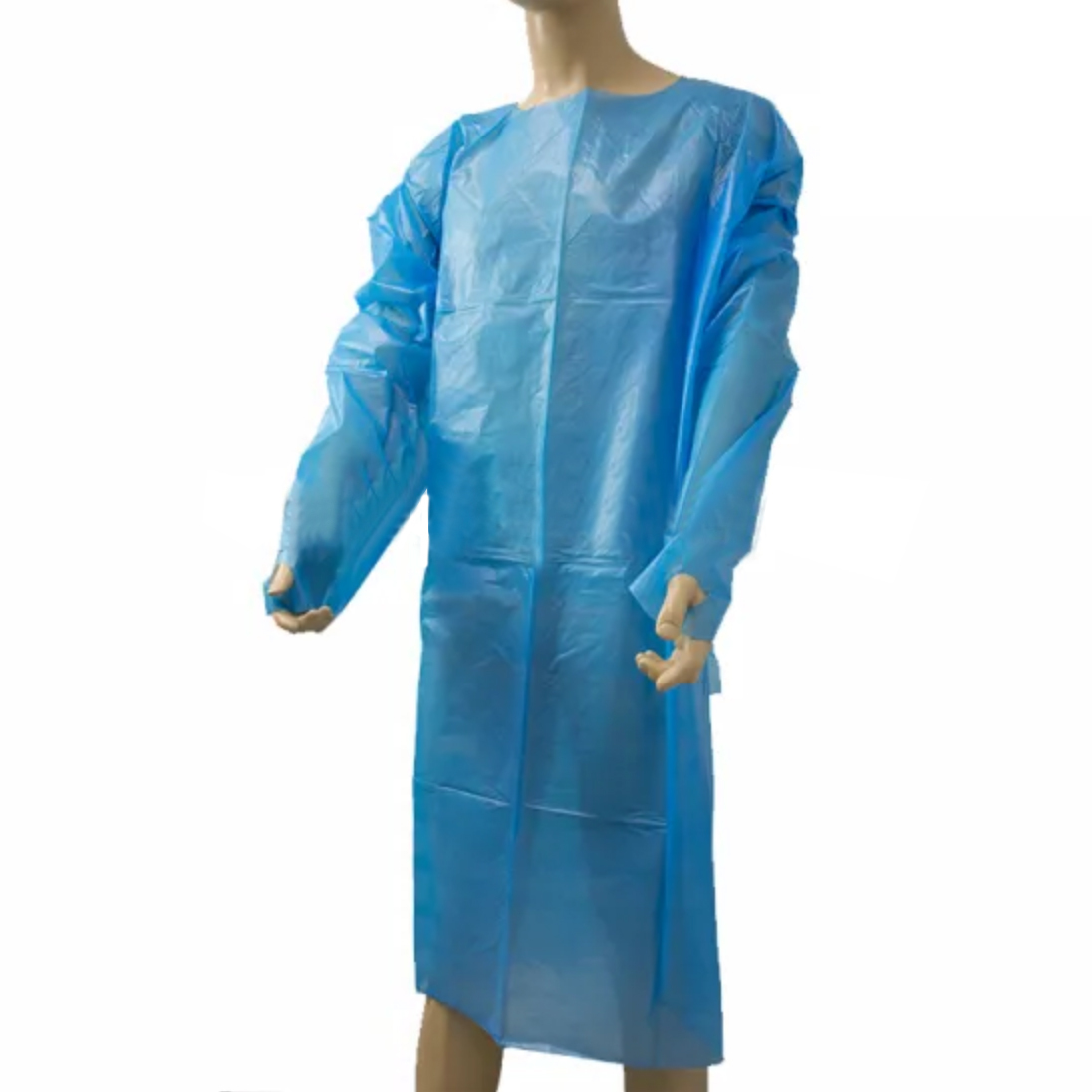 BodyMed Non-Surgical Disposable Isolation Gown, Blue, 10 Pack - Personal Protective Equipment PPE Gown for Medical Isolation