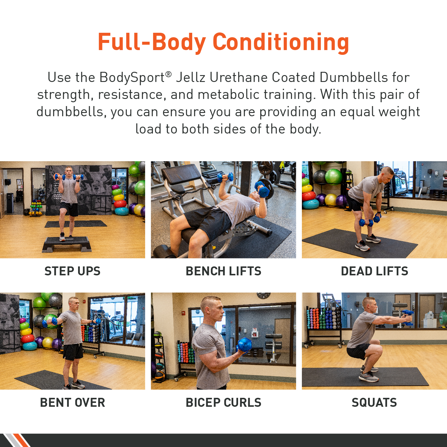 Body Sport Urethane Aerobic Dumbbells (2-Pack) - Premium Hand Weights with Solid - Picture 10 of 30