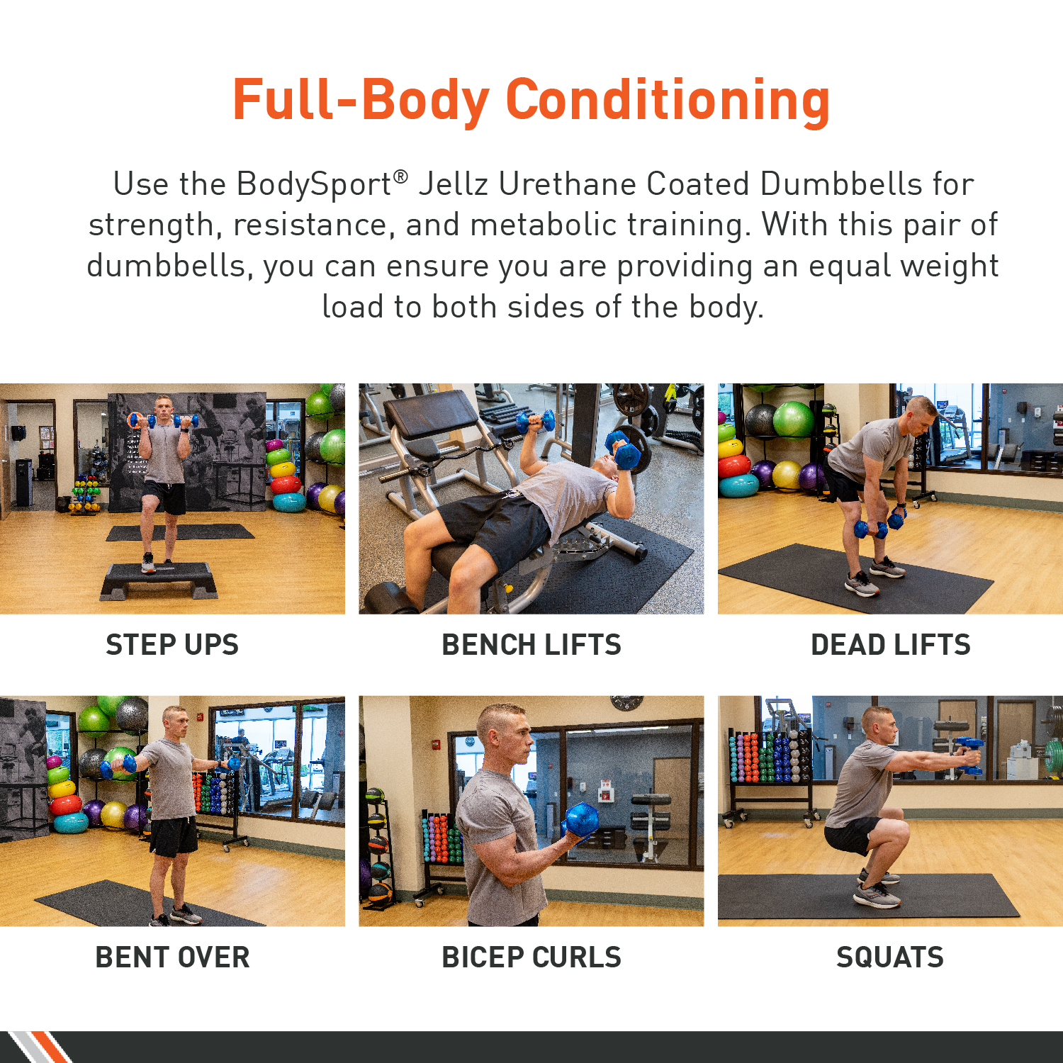 Body Sport Urethane Aerobic Dumbbells (2-Pack) - Premium Hand Weights with Solid - Picture 28 of 30