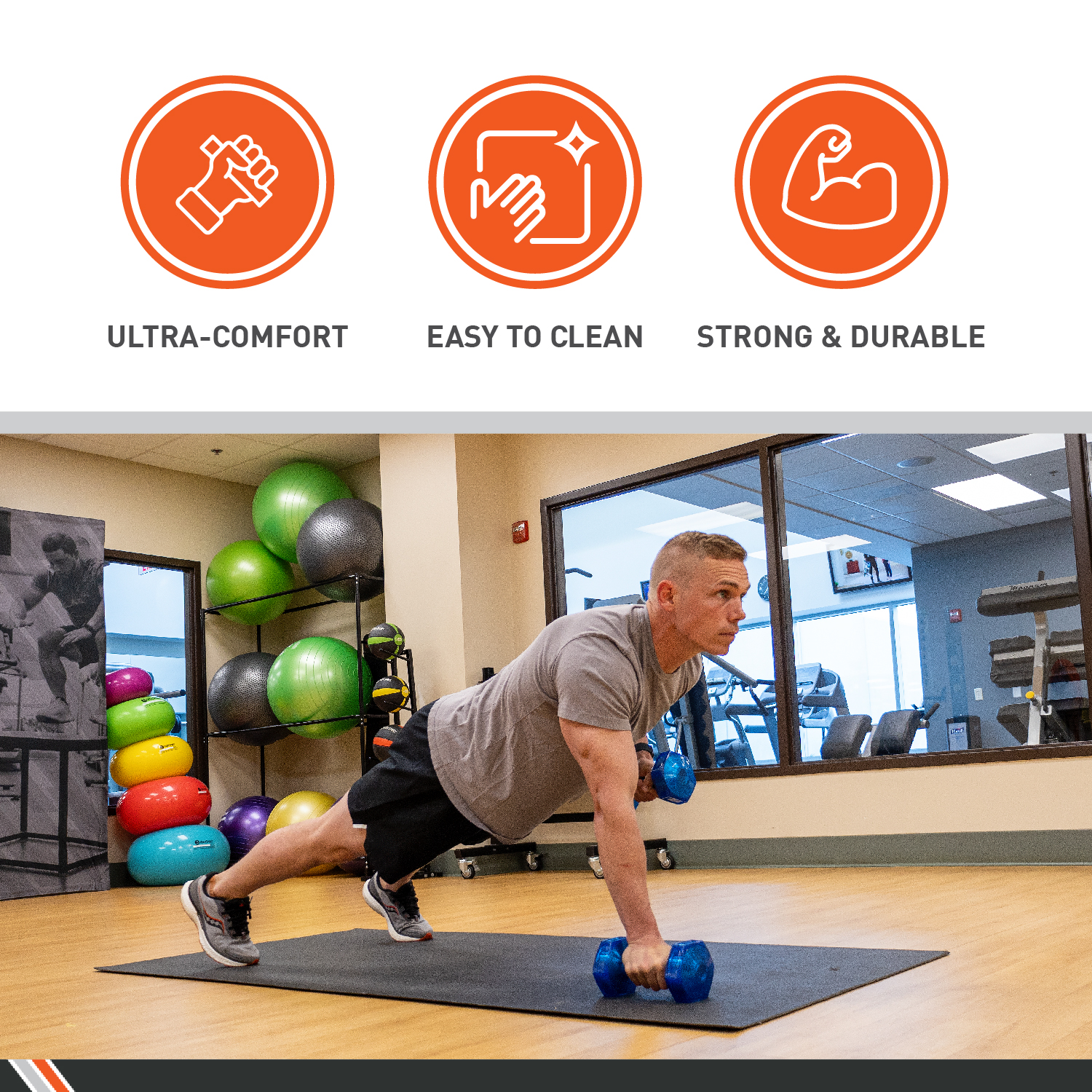Body Sport Urethane Aerobic Dumbbells (2-Pack) - Premium Hand Weights with Solid - Picture 29 of 30