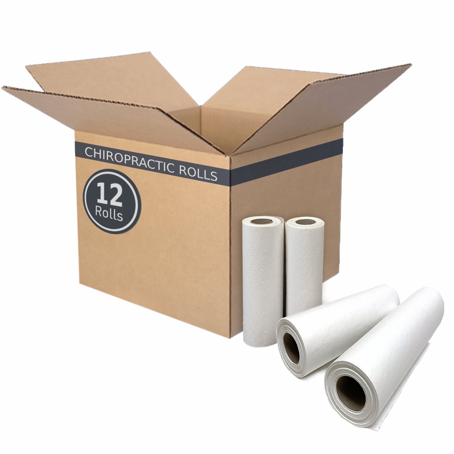 BodyMed Premium Headrest Paper Rolls for Chiropractic Exam Table, Smooth White, 12-Inch x 225-Feet, 12 Rolls – Disposable Paper Rolls for Medical Office, Chiropractor, Spa Use