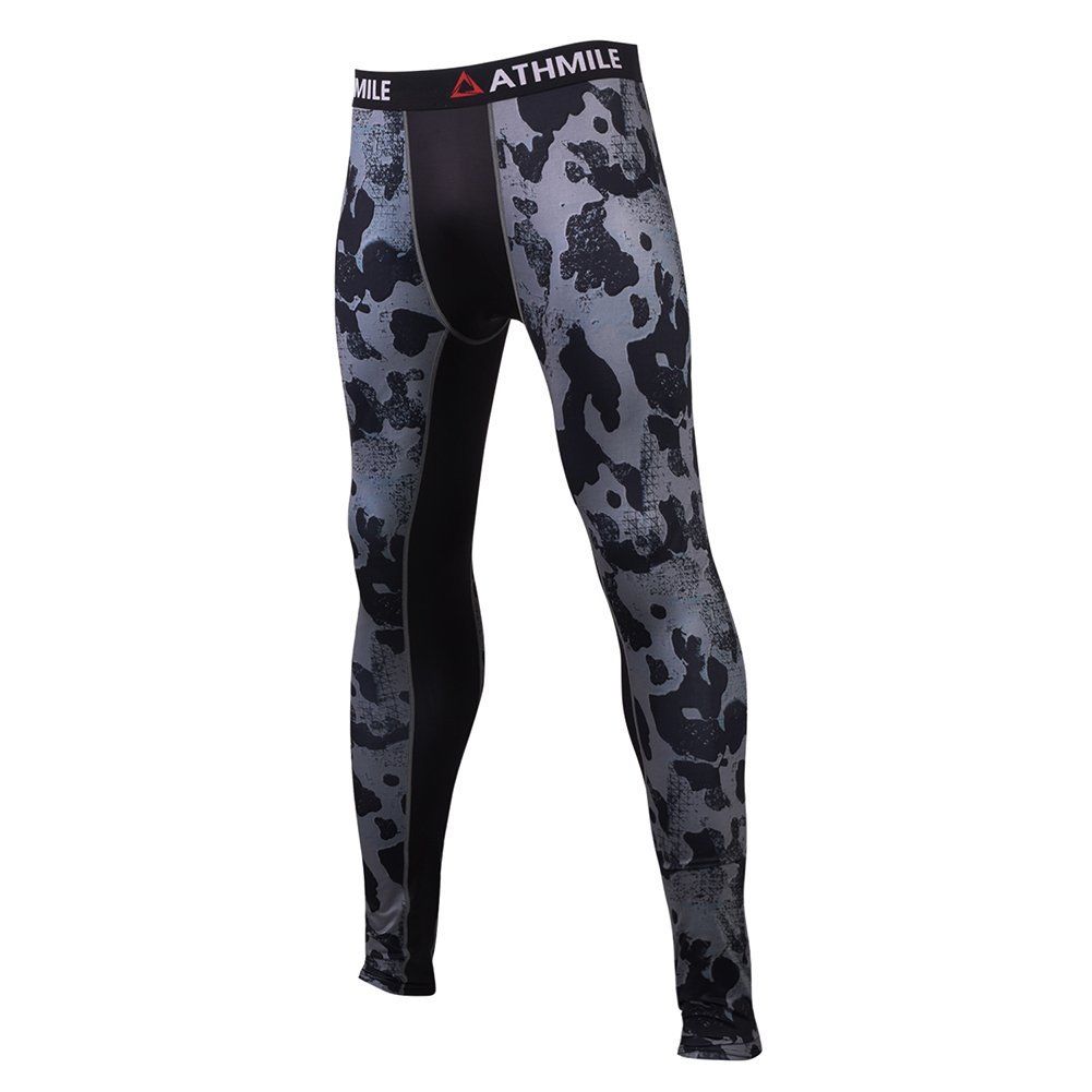 Men Workout Tights Skin Compression Long Pants Gym Sports Fitness Base Layer