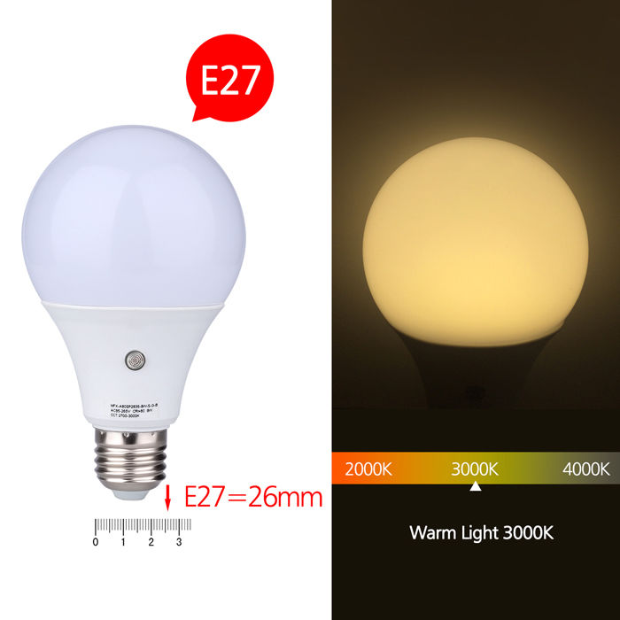 New 9w E27 Dusk To Dawn Auto Sensor Light Bulb Sensor Led Lamp Auto Lamp Bulb Us
