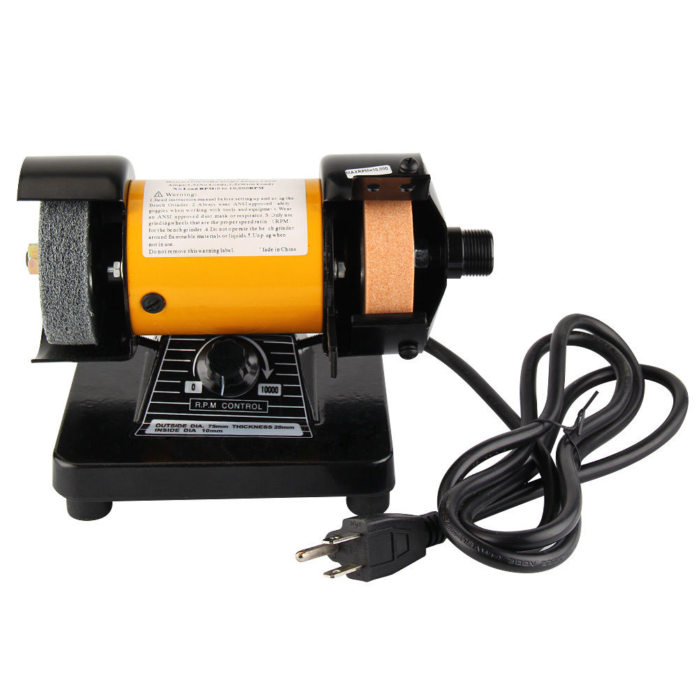 Portable 3" Mini Bench Grinder and Polisher With Rotary Flexible Shaft