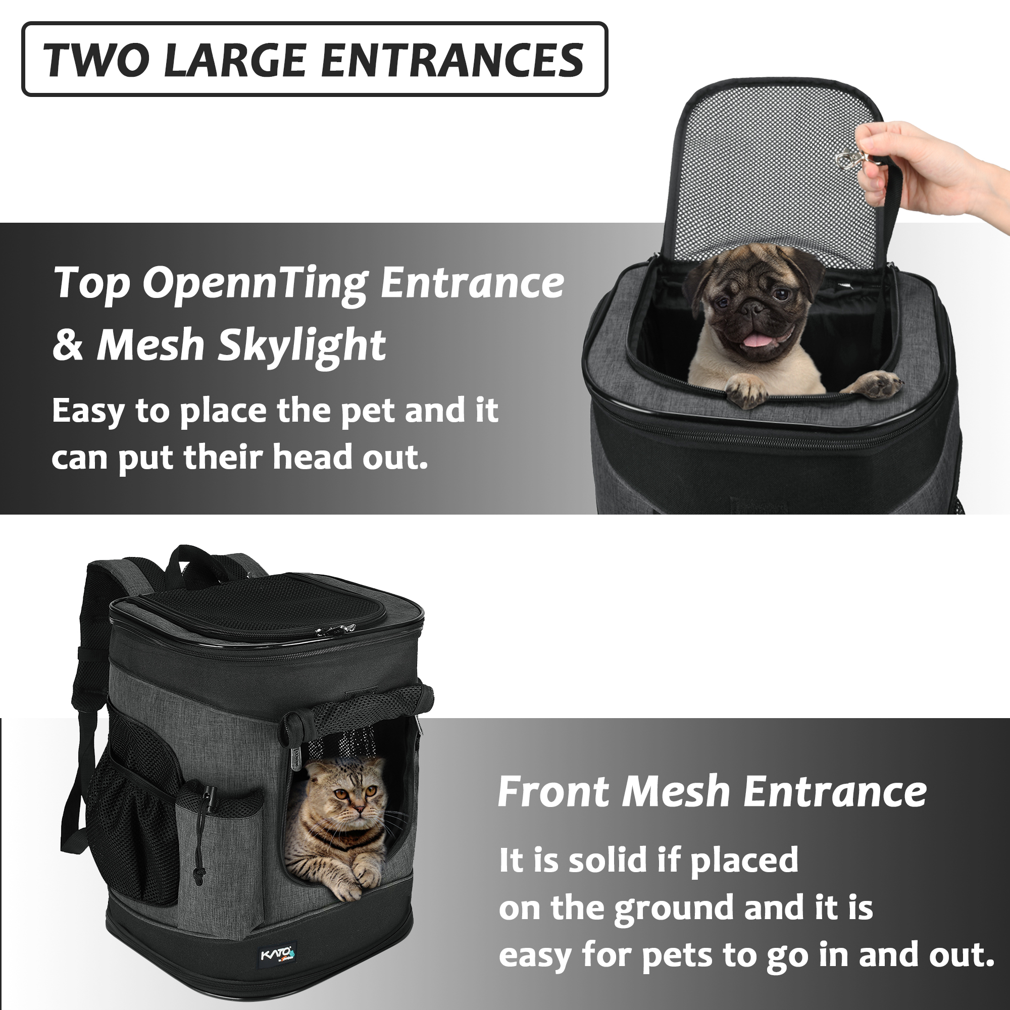 Bolsa de transporte para mascotas portátil suave plegable perro gato avión aprobado cachorro viaje - Imagen 29 de 49