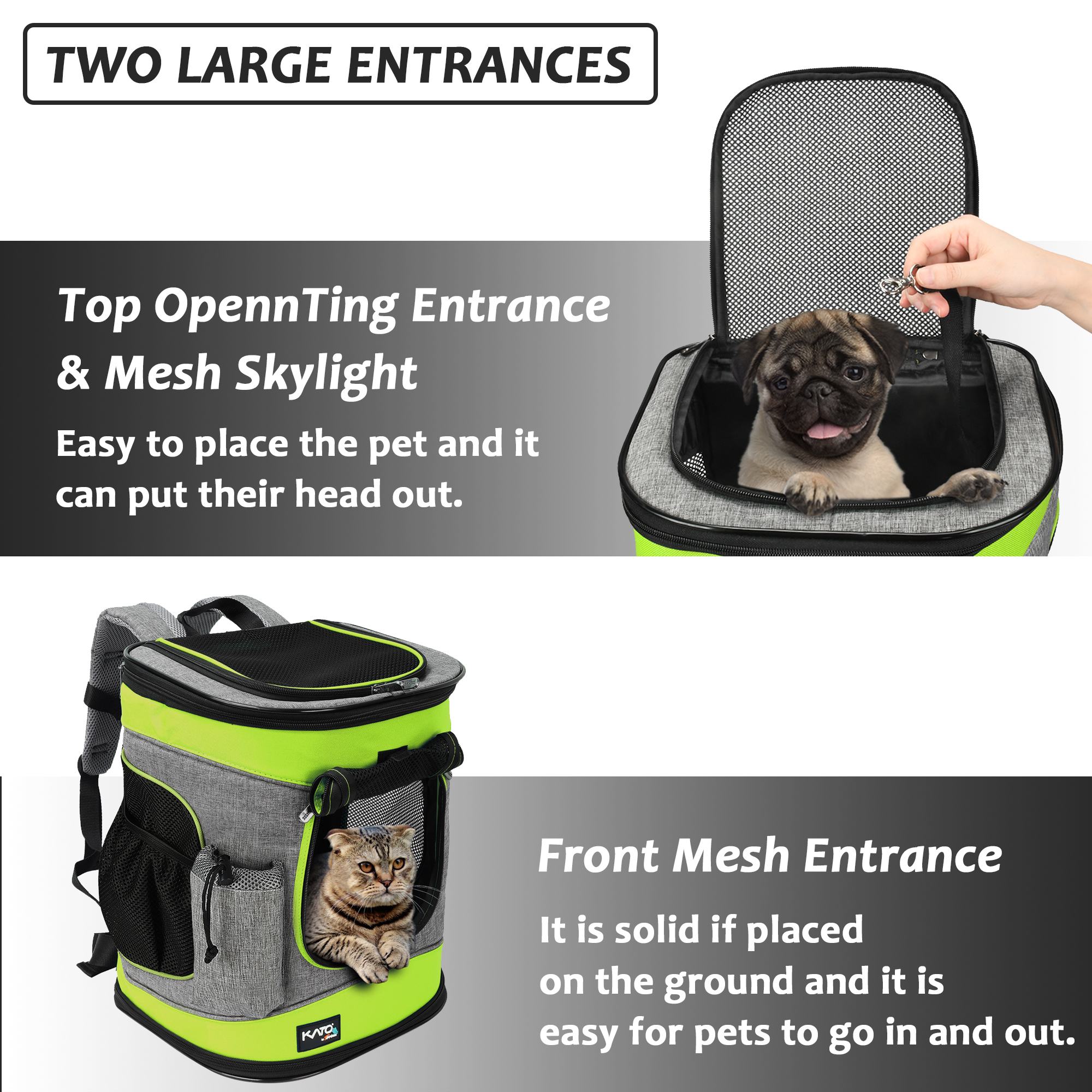 Bolsa de transporte para mascotas portátil suave plegable perro gato avión aprobado cachorro viaje - Imagen 35 de 49
