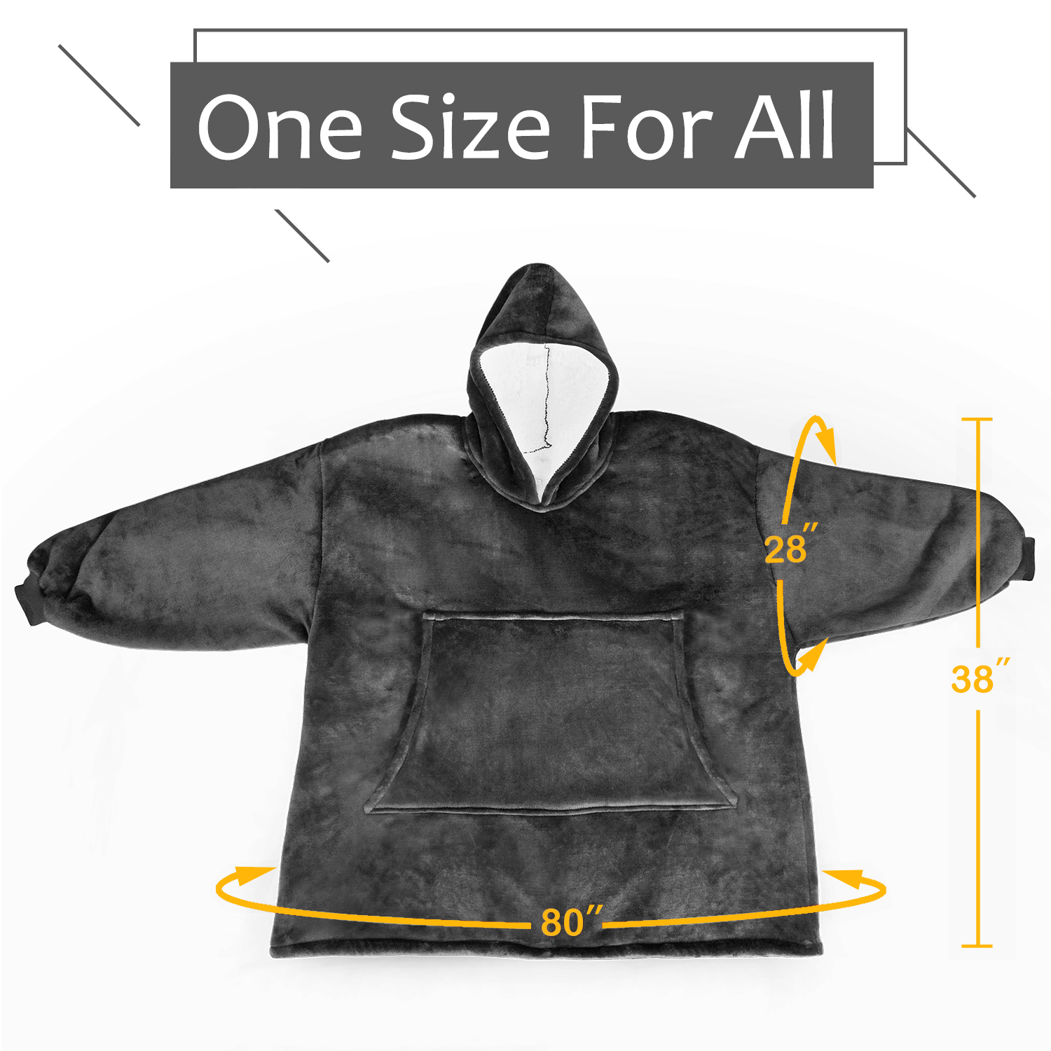 OVERSIZED HOODIE DECKE DAMEN SWEATSHIRT BIG PULLOVER MORGENMANTEL WEICH GEMÜTLICH - Bild 6 von 7