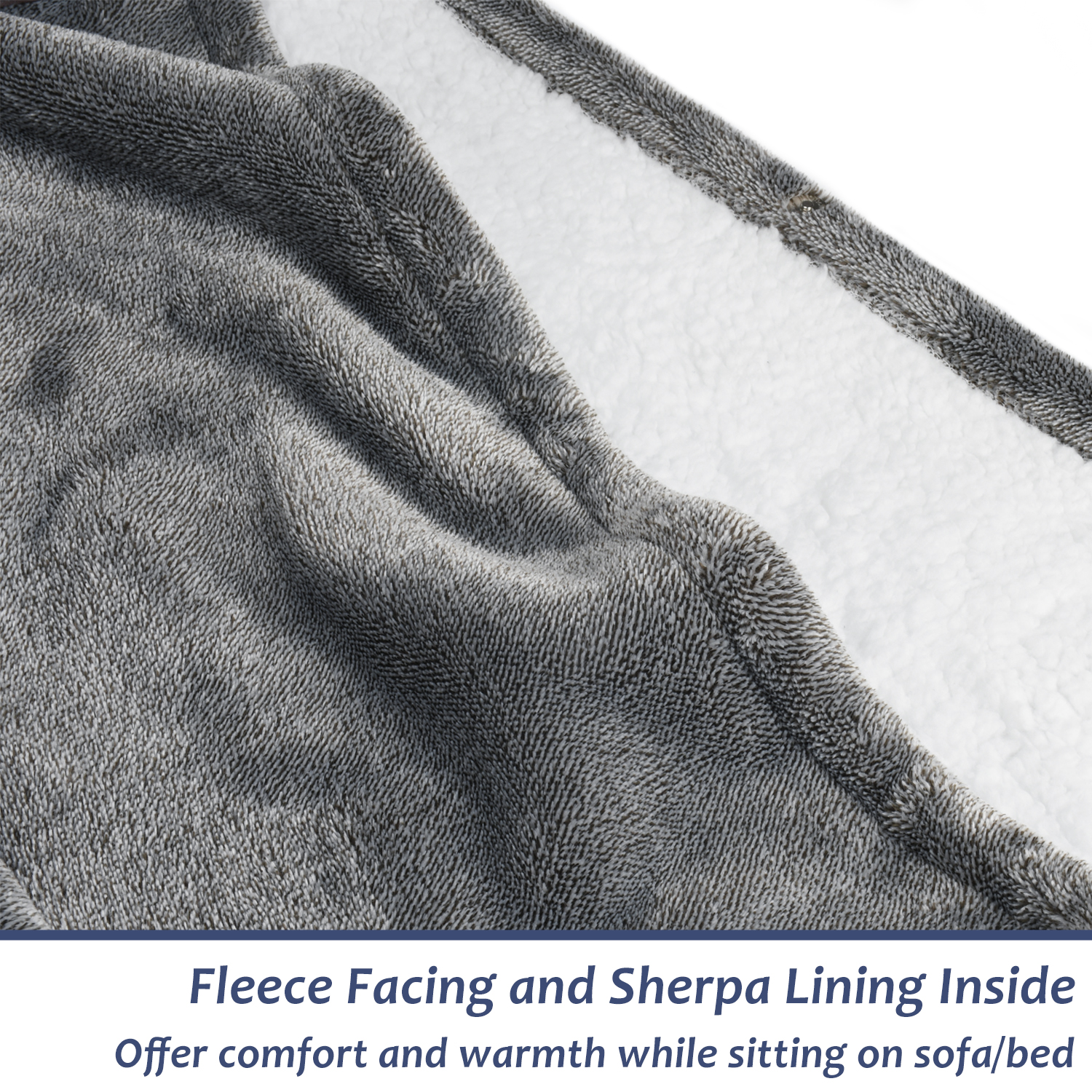 Oversized Warm Sherpa Fleece Hoodie Hooded Blanket Sweatshirt Loungewear Gift - Bild 8 von 36