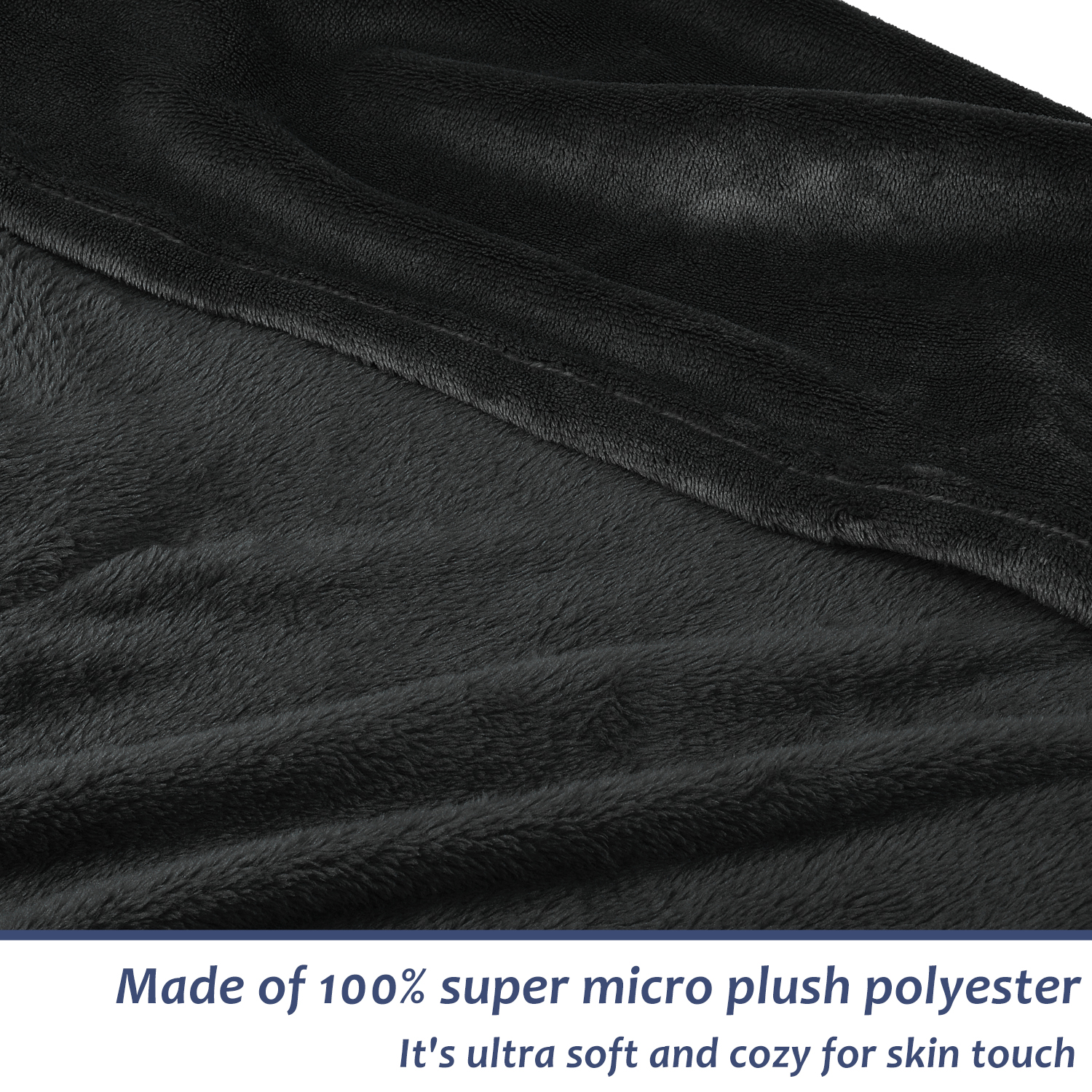 Fleece Soft Throw Blanket with Sleeves and Front Pocket Robe Wearable TV Blanket - Picture 3 of 54