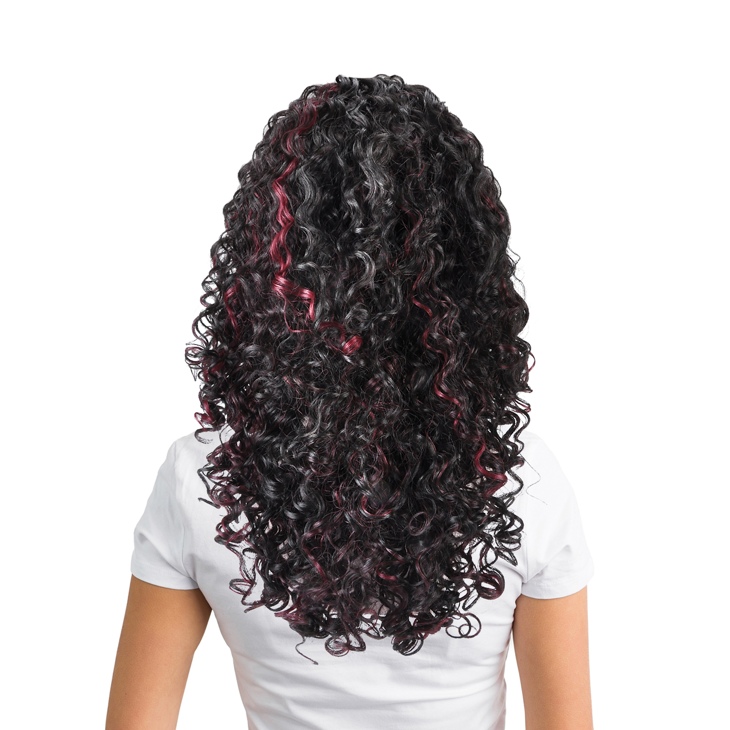 Hand-made Long Black Curly Hair Women Heat Resistant Synthetic No Lace Full Wigs - Picture 44 of 47