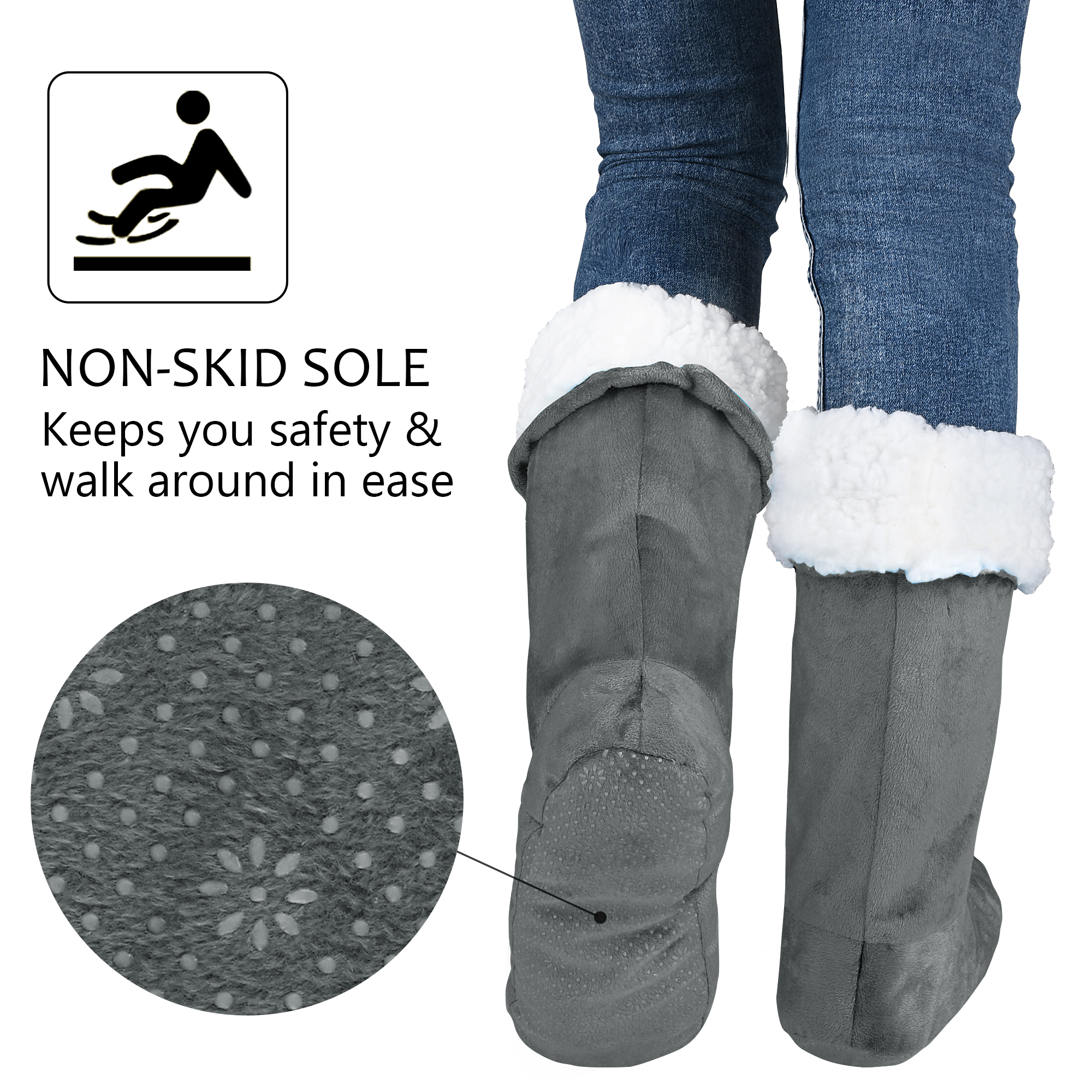 Ladies Slippers Womens Ankle Boots New Memory Foam Winter Christmas Booties US - Picture 37 of 99