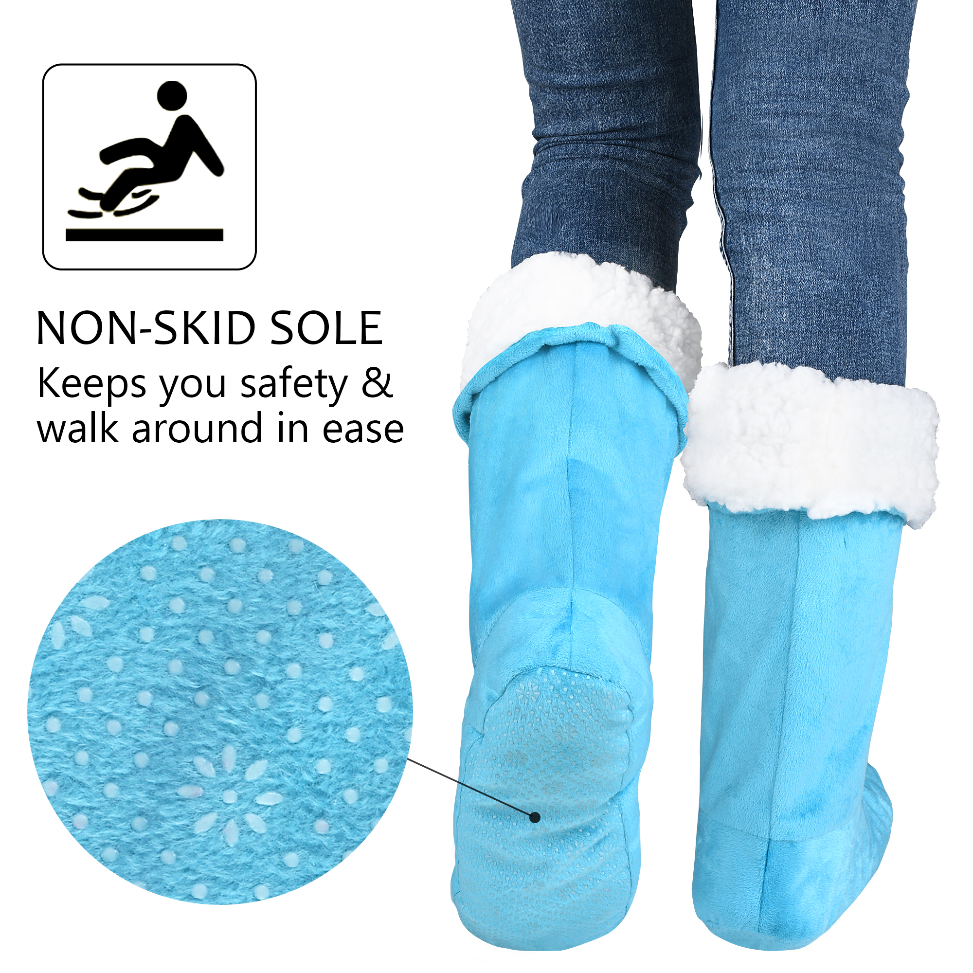 Ladies Slippers Womens Ankle Boots New Memory Foam Winter Christmas Booties US - Picture 61 of 99