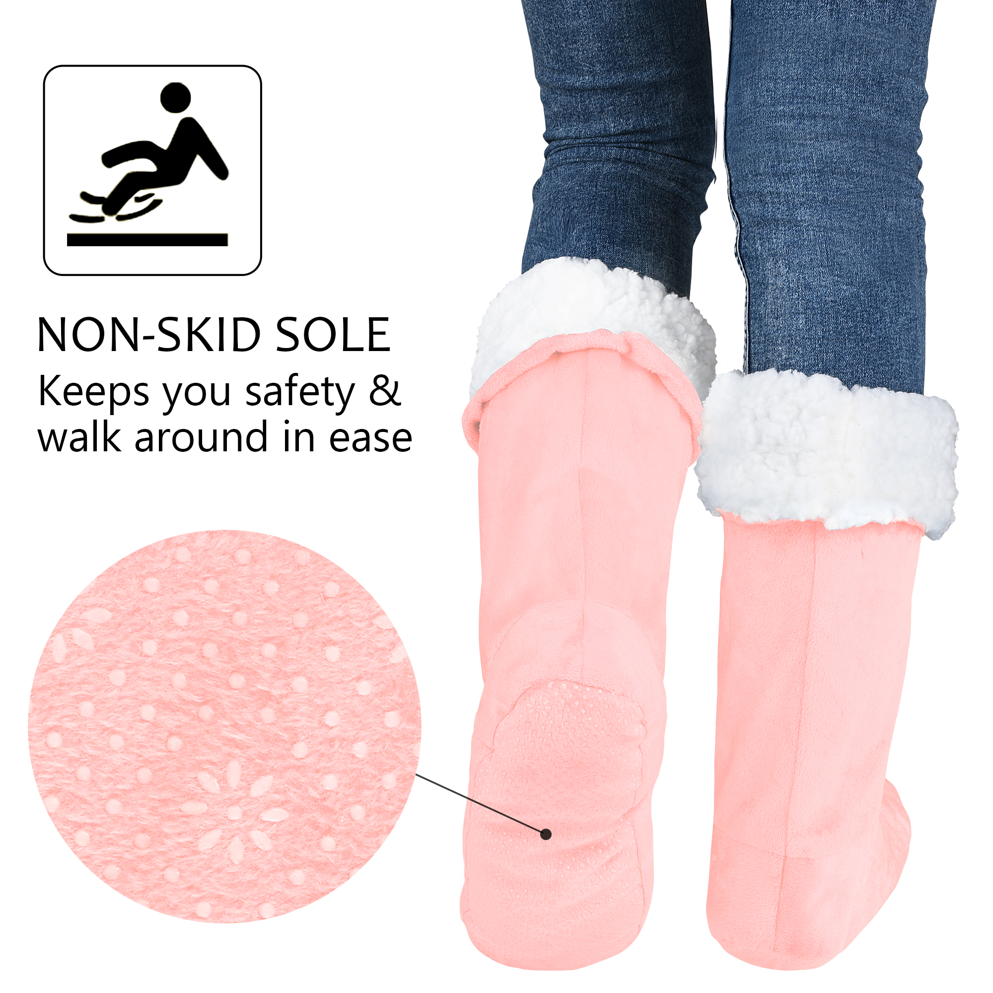 Ladies Slippers Womens Ankle Boots New Memory Foam Winter Christmas Booties US - Picture 69 of 99