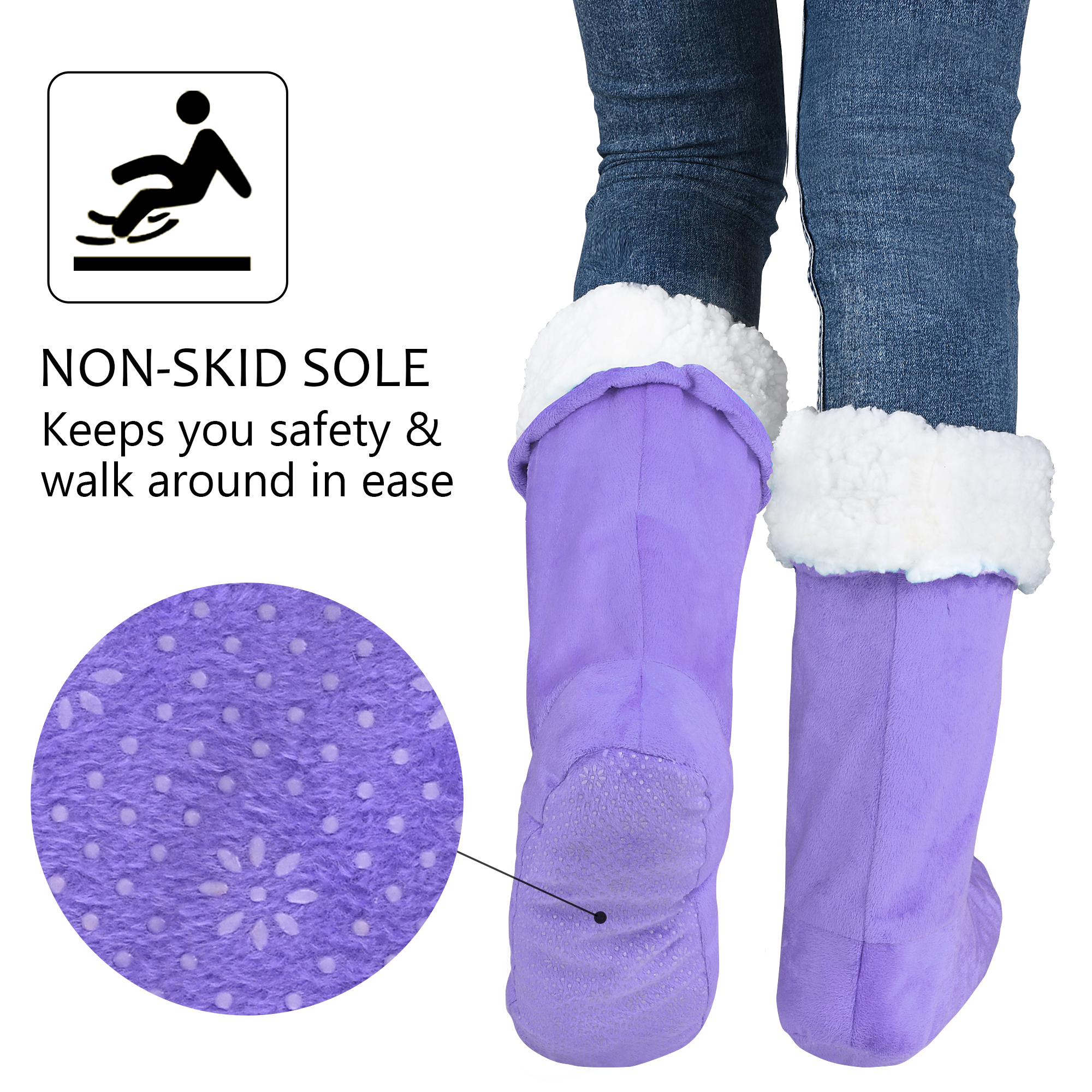 Ladies Slippers Womens Ankle Boots New Memory Foam Winter Christmas Booties US - Picture 77 of 99