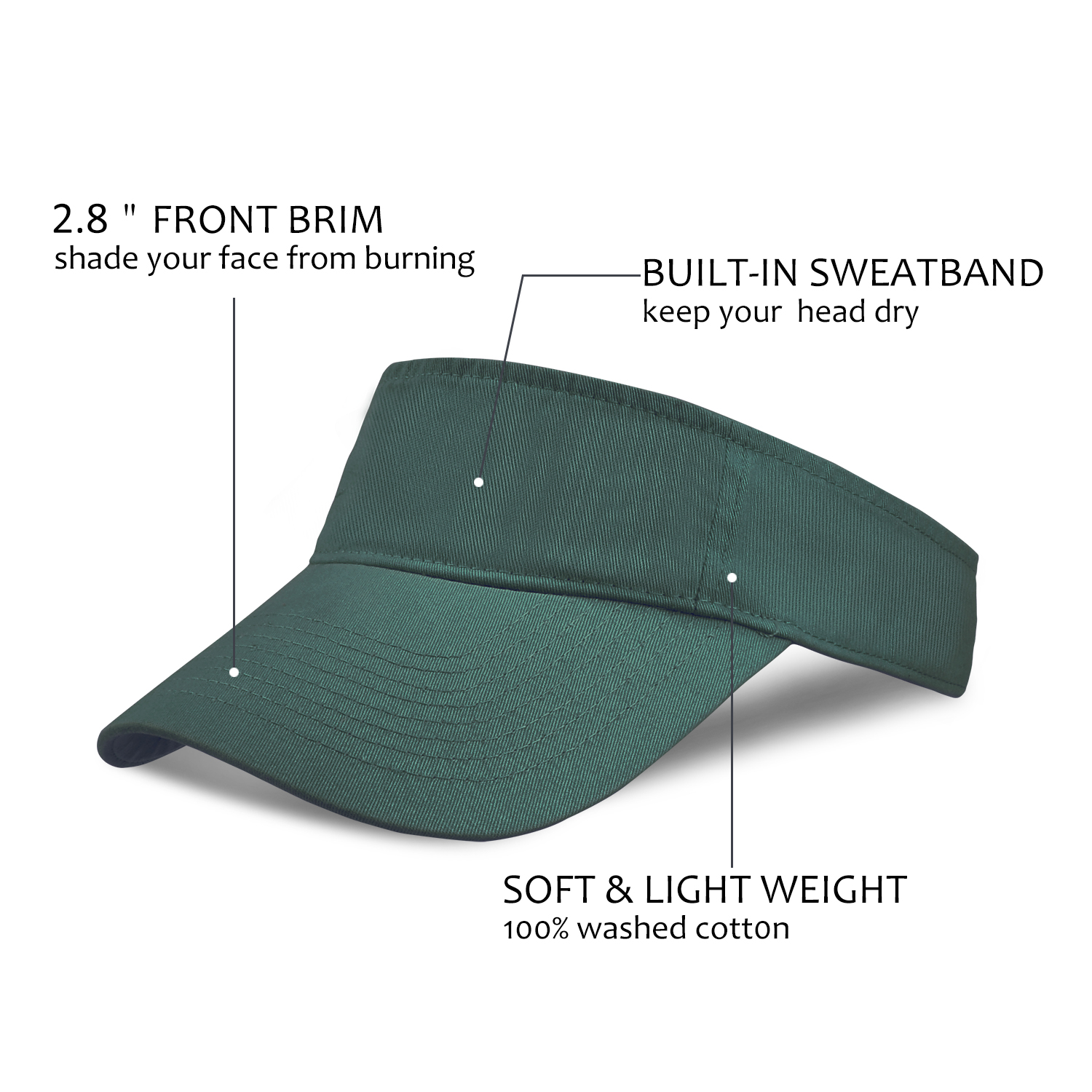 Visor Sun Hat Golf Tennis Beach Men Women Cap Adjustable