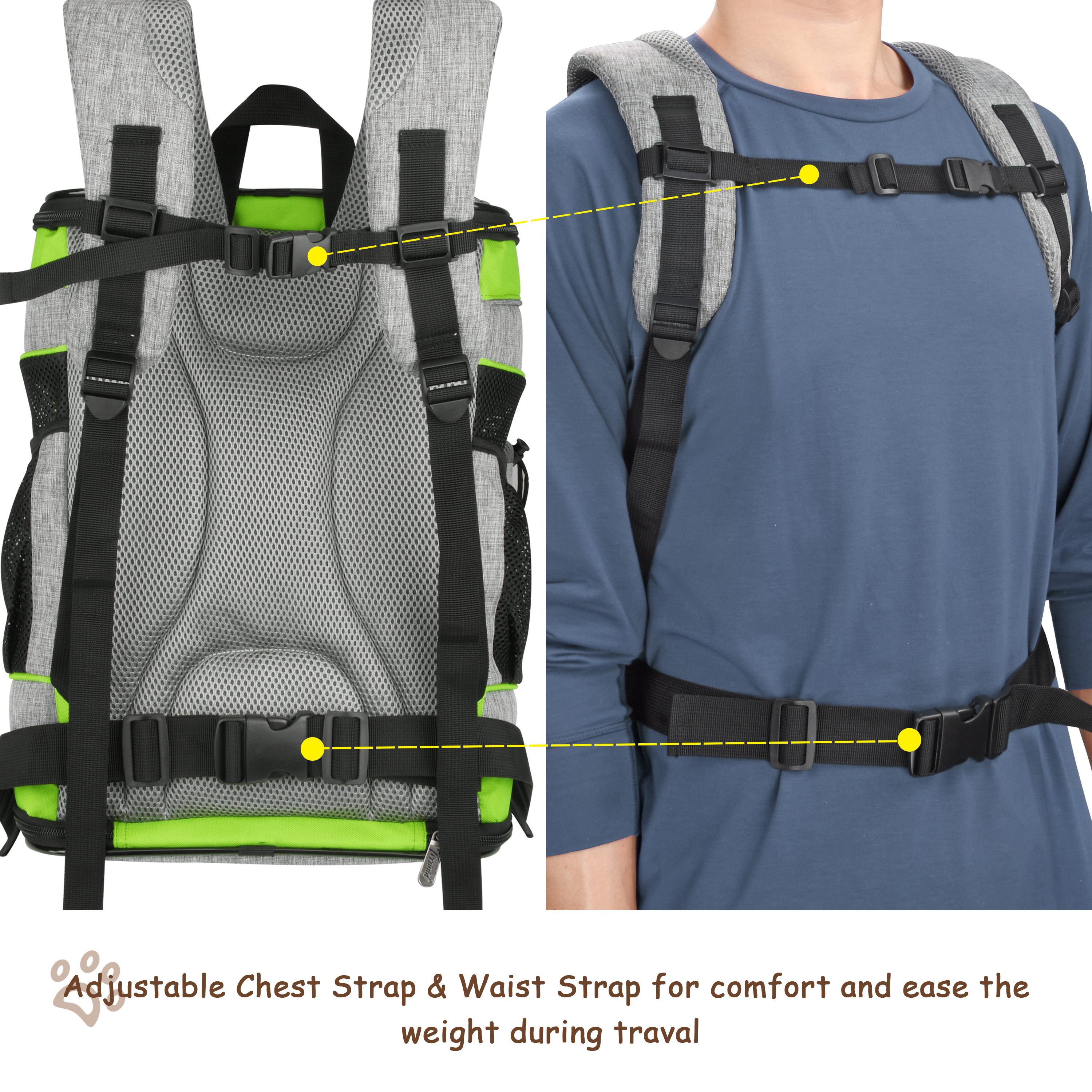 Bolsa de transporte para mascotas portátil suave plegable perro gato avión aprobado cachorro viaje - Imagen 32 de 49