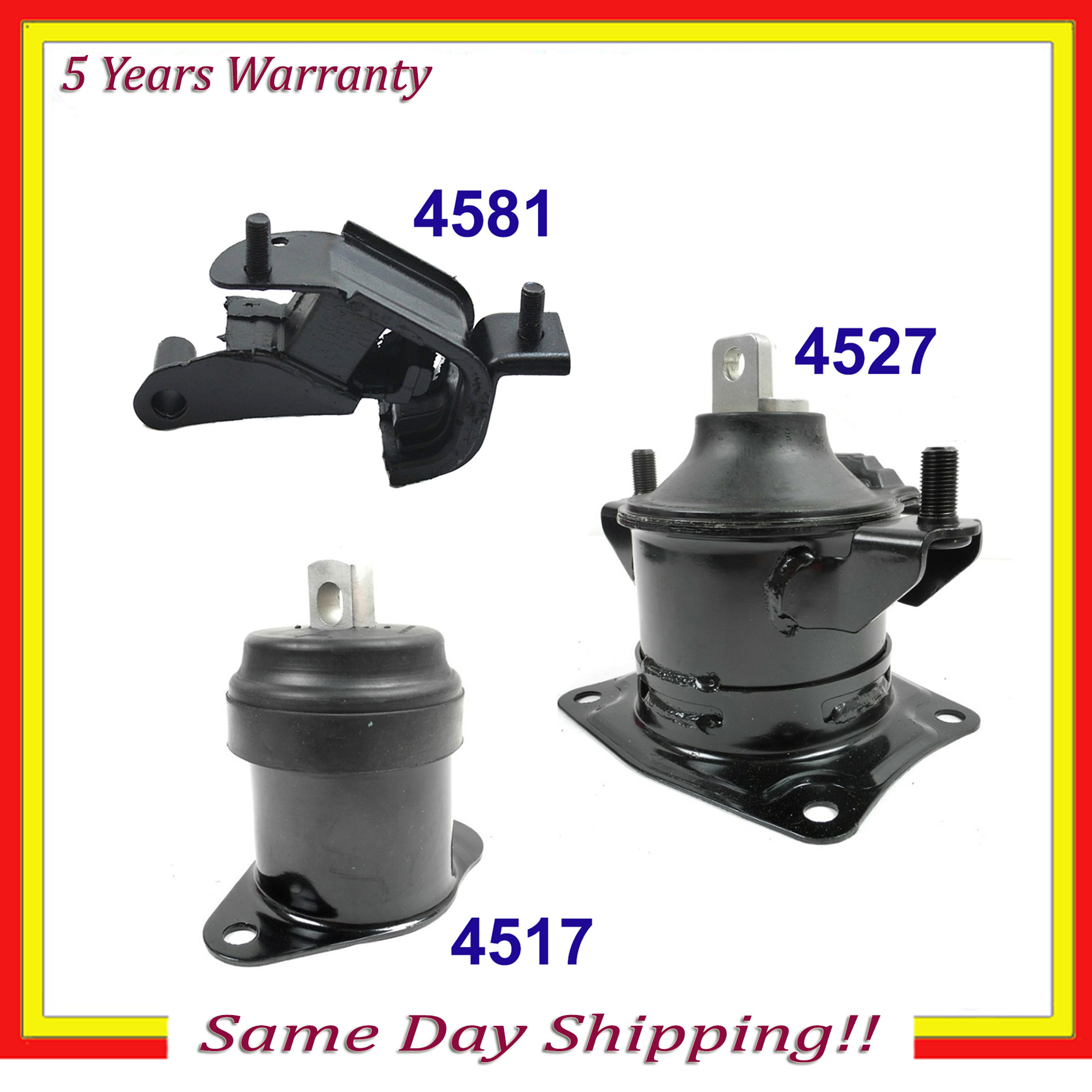 Mount Set 3PCs For Honda Accord Special Edition 3.0L Engine Motor /& Trans
