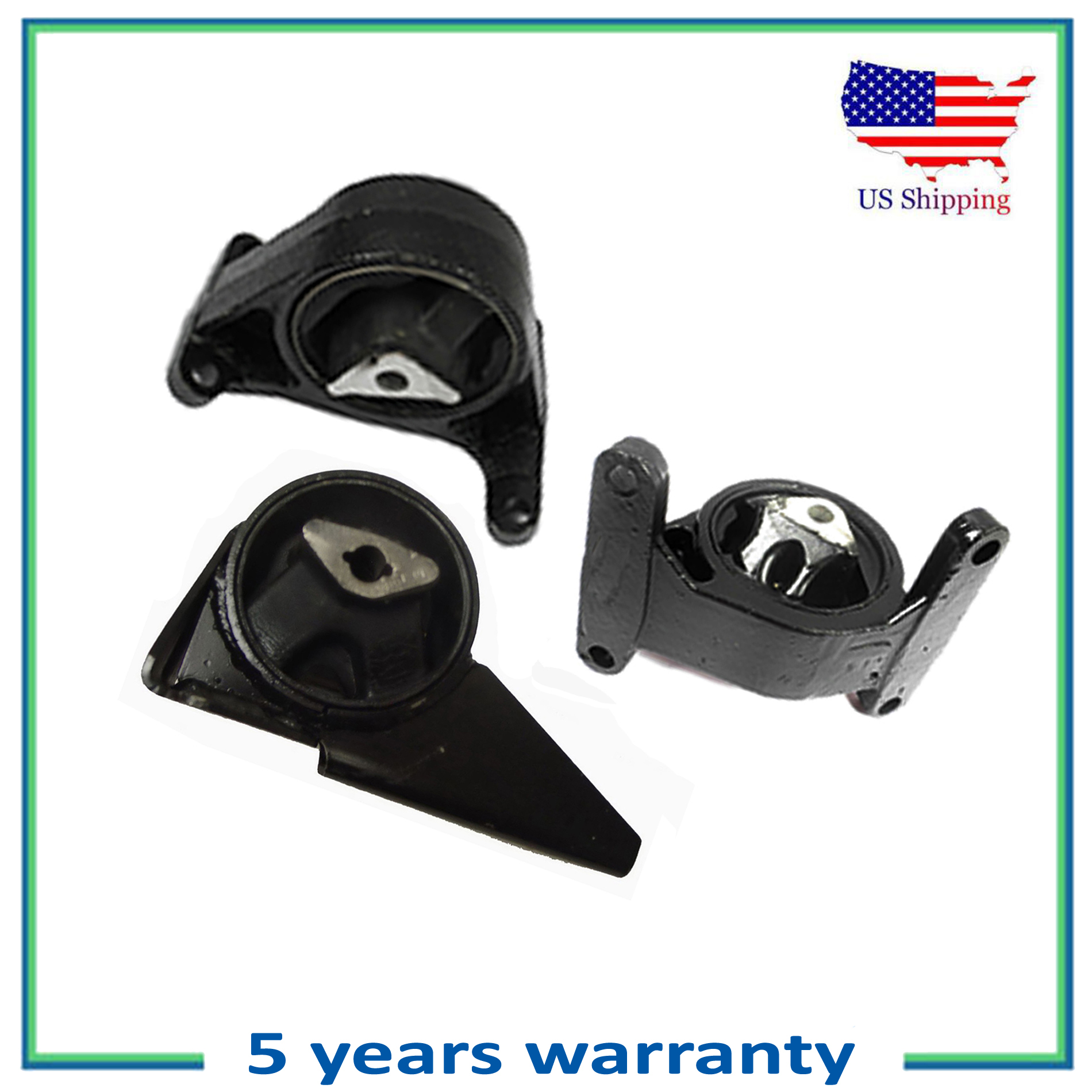 Front Motor Mounts /& 2wd Trans Mount 3PCS Set for 99-04 Jeep Grand Cherokee 4.7L