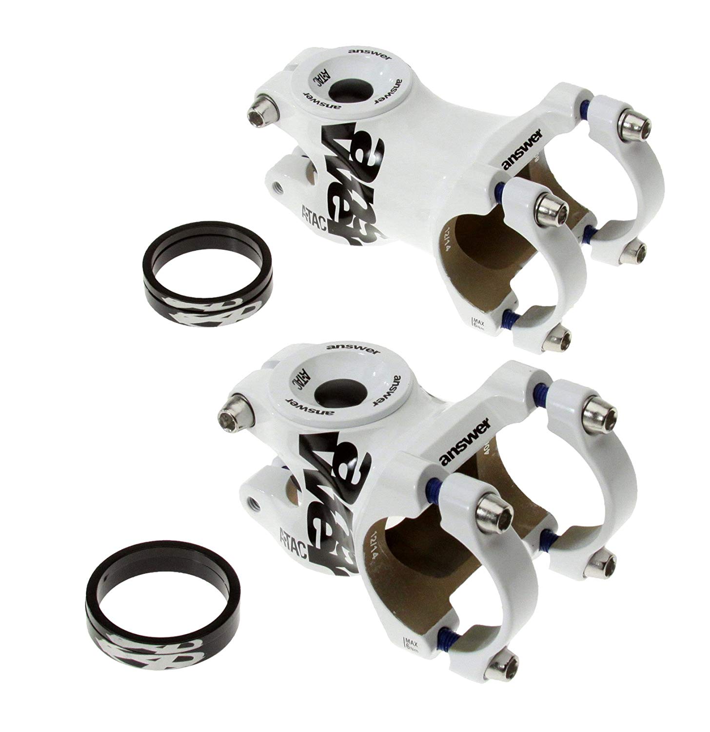 31.8mm x 28.6mm Answer Atac ACM Bike Bicycle Handlebar Stem 6°