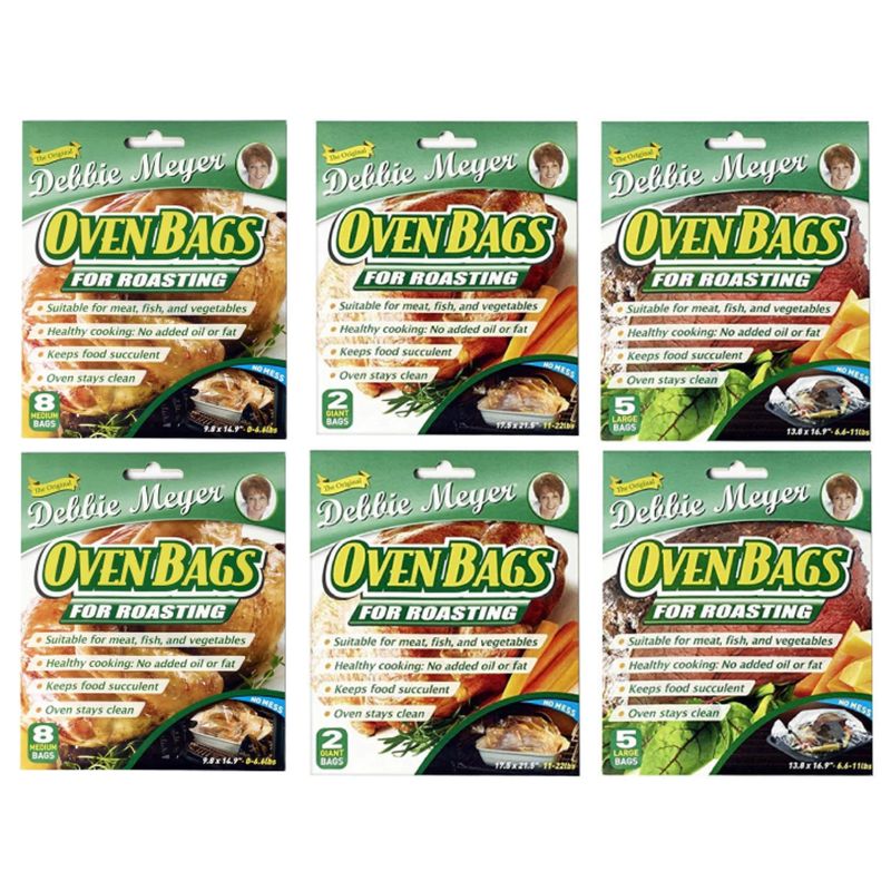 Debbie Meyer Oven Roasting Bags 30 Piece Variety Set - 6 Pack