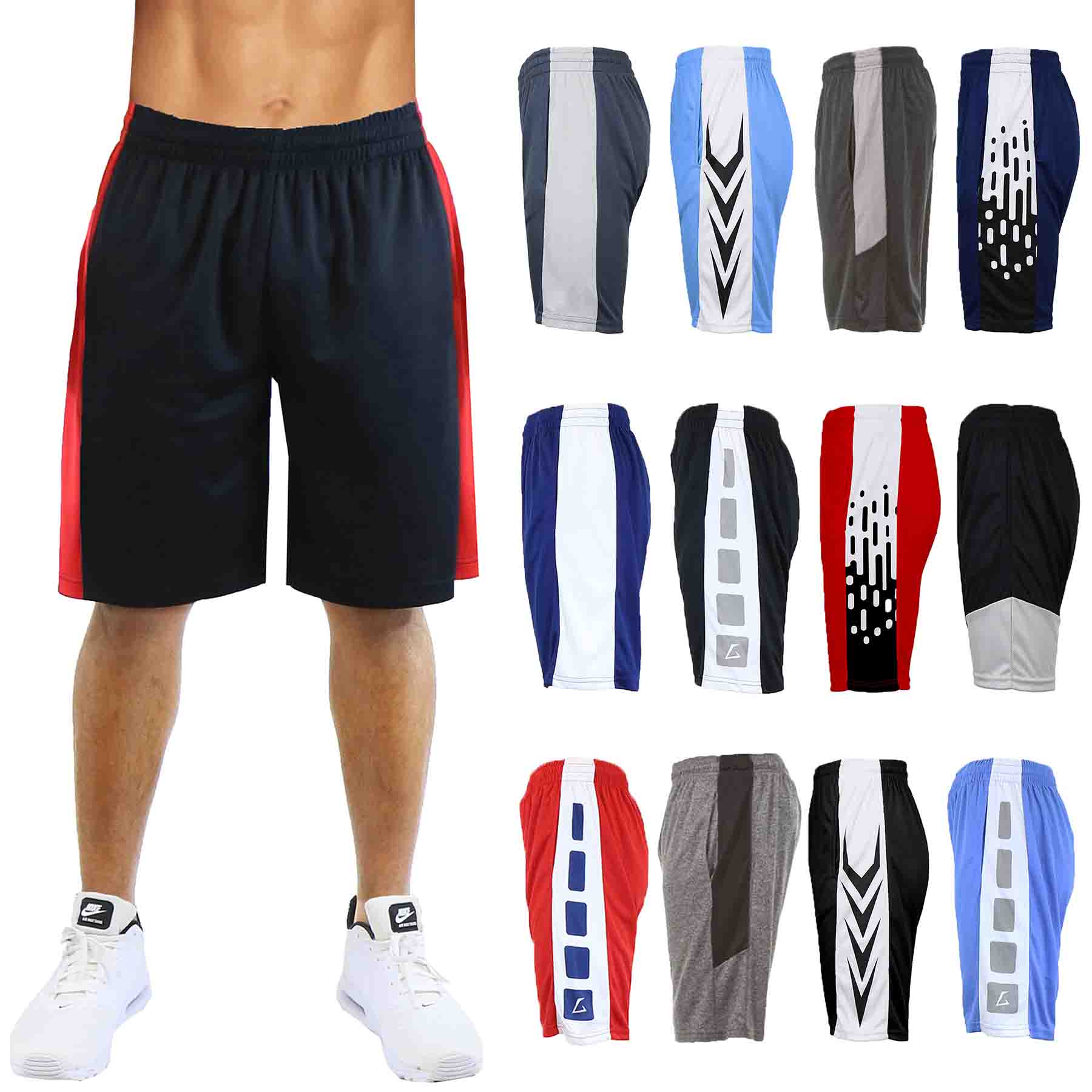 Men's Assorted Active Mesh Shorts 5 Pack eBay