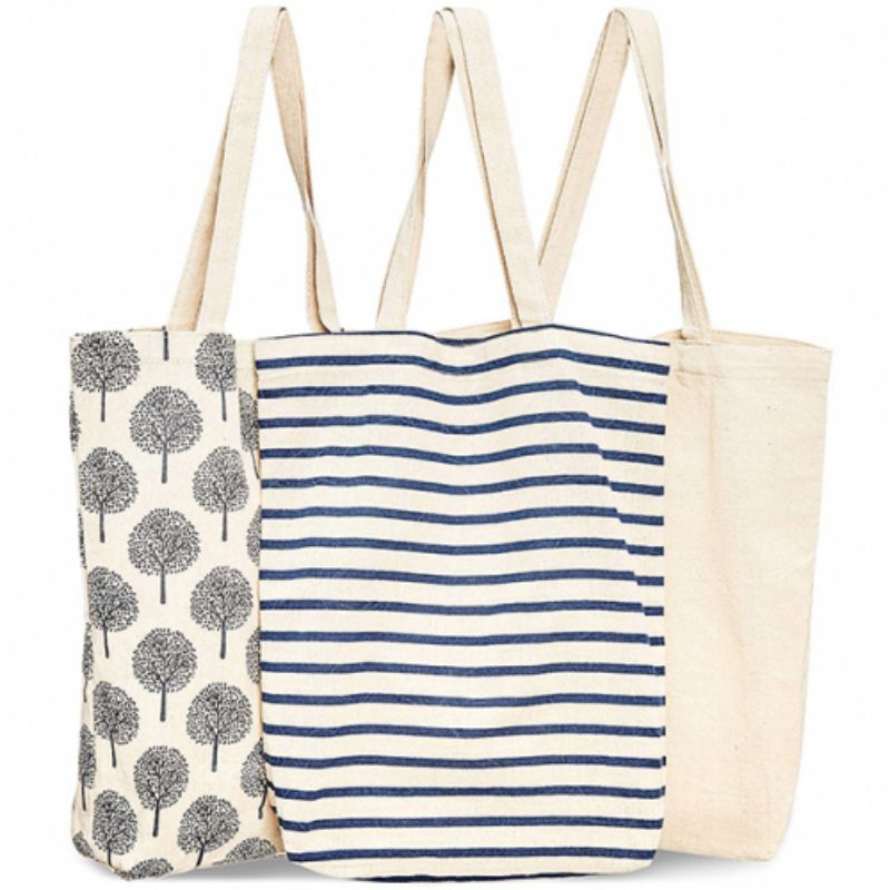 Reusable Cotton Grocery Shopping Tote Bag