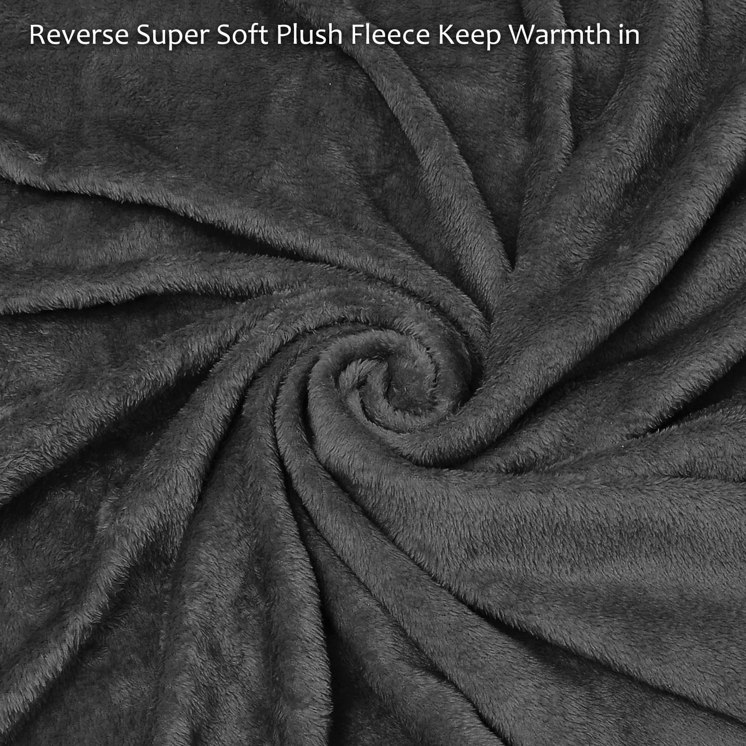 Fleece Soft Throw Blanket with Sleeves and Front Pocket Robe Wearable TV Blanket - Picture 15 of 54