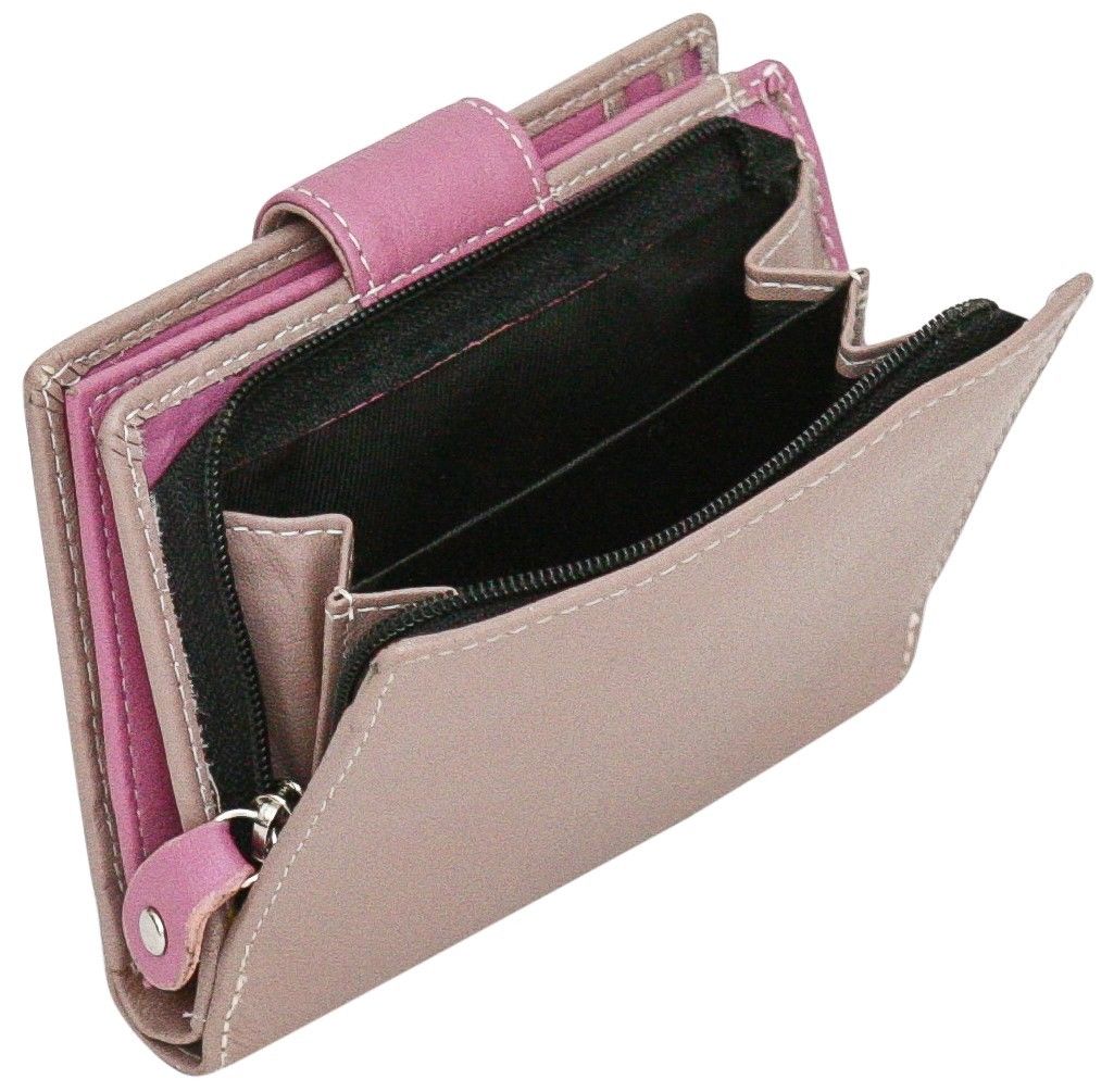 Felda RFID Ladies Coin & Card Purse Wallet Genuine Leather Multi Soft