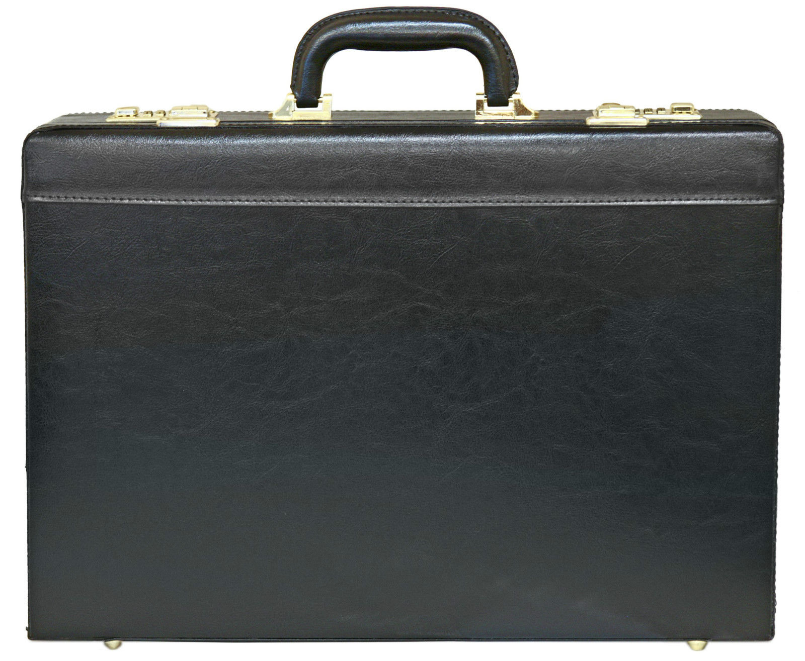 Attache Briefcase Executive Faux Leather Look Quality Business Case