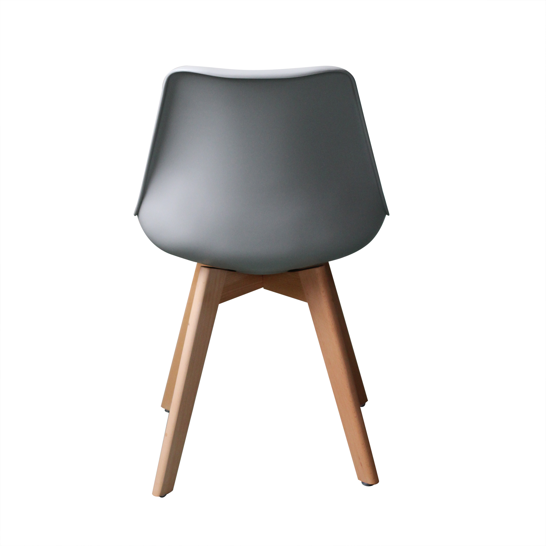 IDS Set of 2 Eames Style Metal Legs Dining Room PU Leather Side Chair