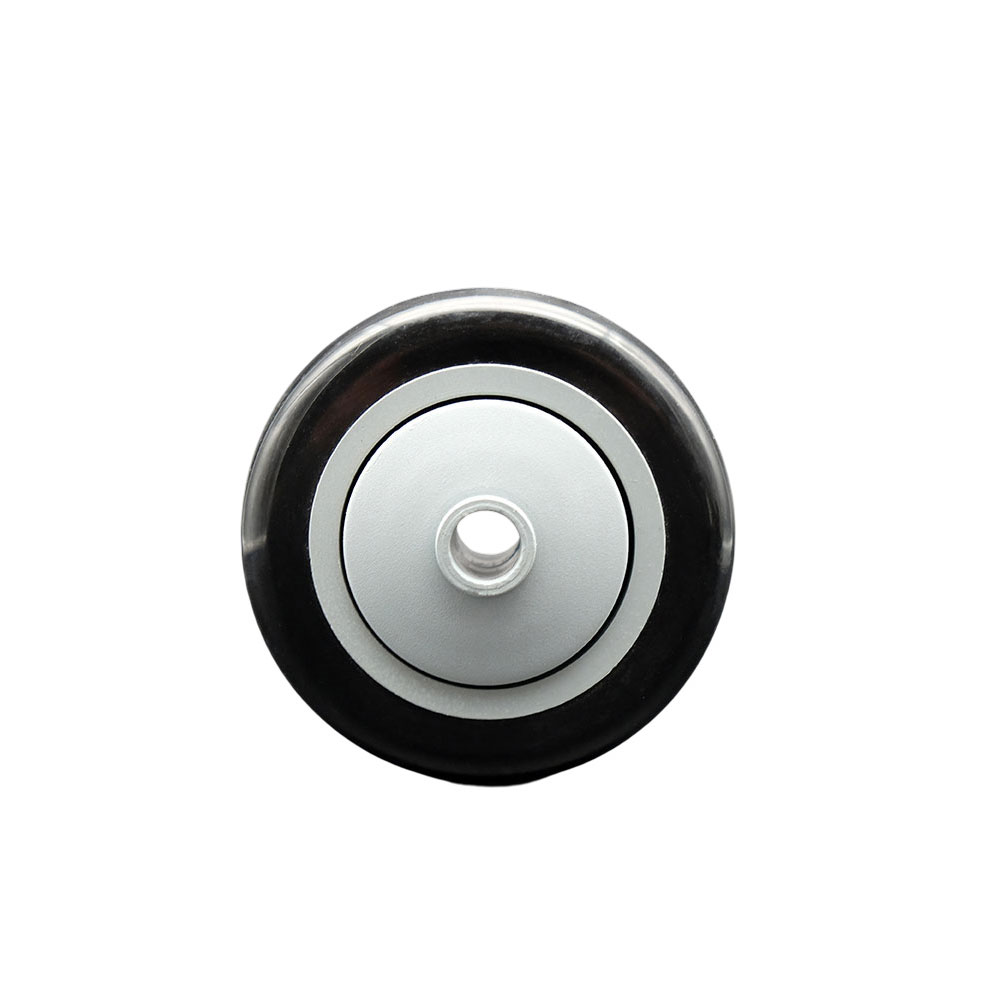 3" x 1.25" Black Polyurethane on Gray Polyolefin Wheel Only with Precision Ball Bearing - 3/8" Bore - Non Marking/Non Marring - 300 lbs Capacity per Wheel  -  Service Caster Brand — photo 1