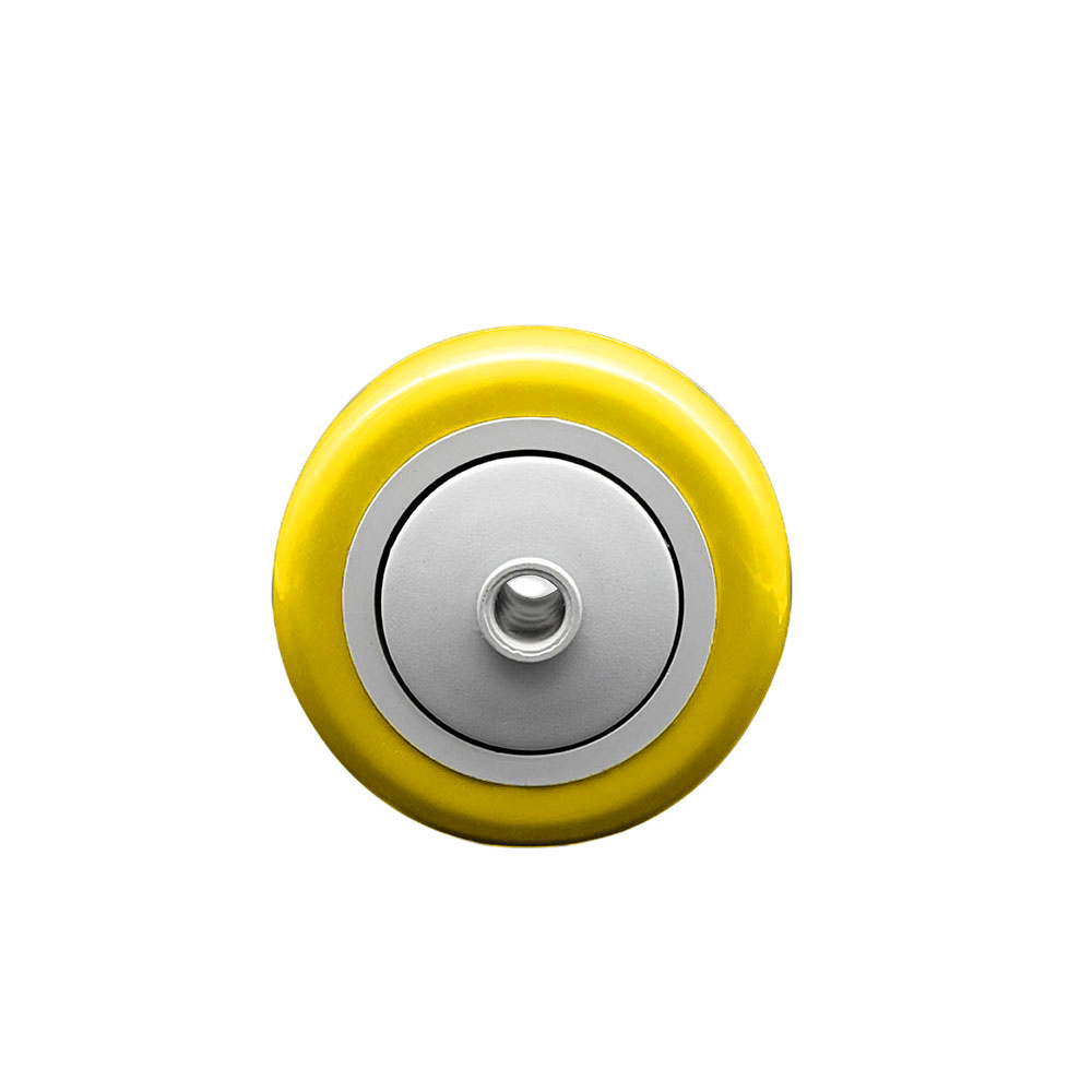3" x 1.25" Yellow Polyurethane on Yellow Polyolefin Wheel Only with Precision Ball Bearing - 3/8" Bore - Non Marking/Non Marring - 300 lbs Capacity per Wheel  -  Service Caster Brand — photo 1