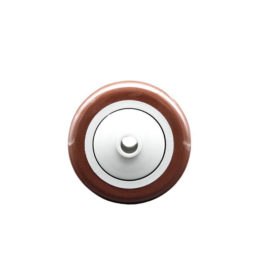 3" x 1.25" Maroon Polyurethane on Gray Polyolefin Wheel Only with Precision Ball Bearing - 3/8" Bore - Non Marking/Non Marring - 300 lbs Capacity per Wheel  -  Service Caster Brand — photo 1