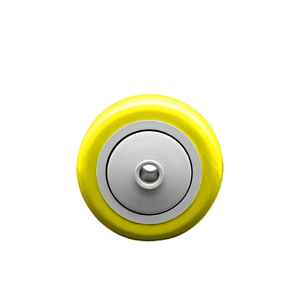 Service Caster Brand Replacement Wheel for Grainger Wheel 1KA89 - 3.5 Inch Yellow Polyurethane Wheel Only with Precision Ball Bearing - 3/8" Bore - Fits Shopping Carts and Platform Trucks — photo 1