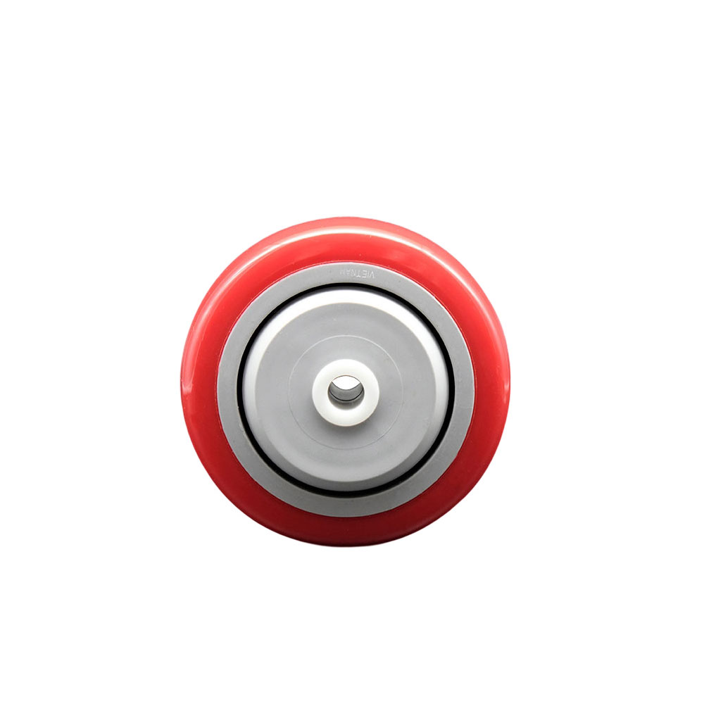 Service Caster Brand Replacement Wheel for Grainger Wheel 1KA89 - 3.5 Inch Red Polyurethane Wheel Only with Precision Ball Bearing - 3/8" Bore - Fits Shopping Carts and Platform Trucks — photo 1