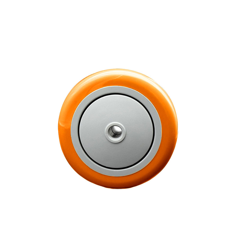 Service Caster Brand Replacement Wheel for Grainger Wheel 26Y356 - 4 Inch Orange Polyurethane Wheel Only with Precision Ball Bearing - 3/8" Bore - Fits Shopping Carts and Platform Trucks — photo 1