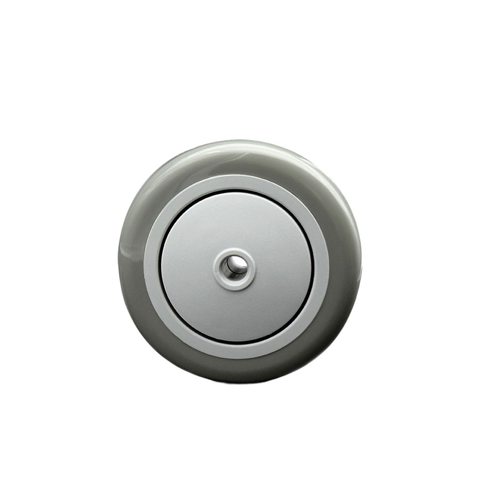 4" x 1.25" Gray Polyurethane on Gray Polyolefin Wheel Only with Precision Ball Bearing - 3/8" Bore - Non Marking/Non Marring - 350 lbs Capacity per Wheel  -  Service Caster Brand — photo 1