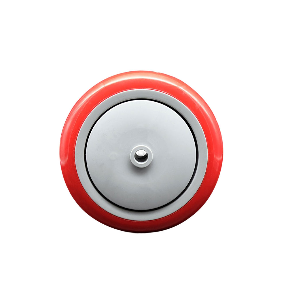 Service Caster Brand Replacement Wheel for Grainger Wheel 1KB29 26Y443 - 5 Inch Red Polyurethane Wheel Only with Precision Ball Bearing - 5/16" Bore - Fits Shopping Carts and Platform Trucks — photo 1
