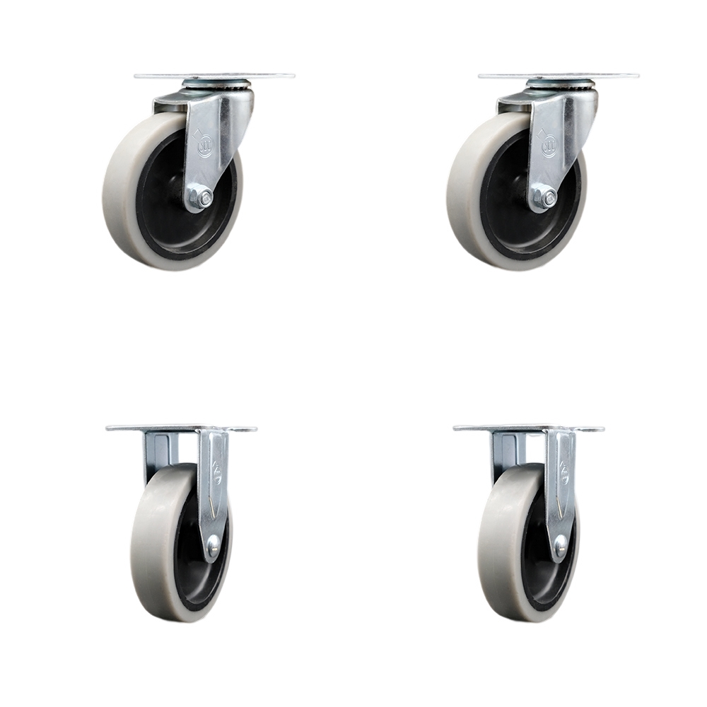 7734L1 FG7734L10000 7734L2 FG7734L20000 Rubbermaid Mobile Work Center 7734-88 Replacement Caster Set – Fits Rubbermaid Mobile Work Center 7734-88 – 2 Swivel and 2 Rigid Casters - Service Caster Brand — photo 1