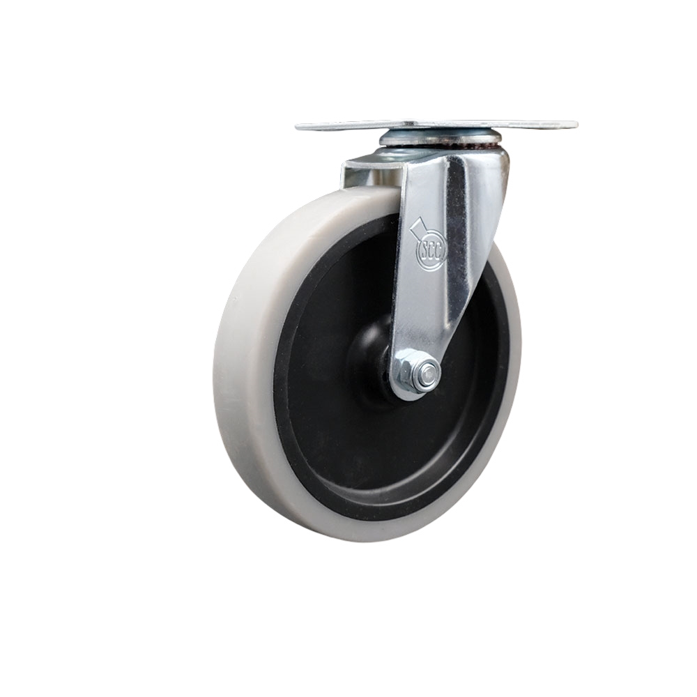 5 Inch Swivel Thermoplastic Rubber Caster Wheel with Top Plate - 130 lbs. Per Caster - Service Caster Brand — photo 1