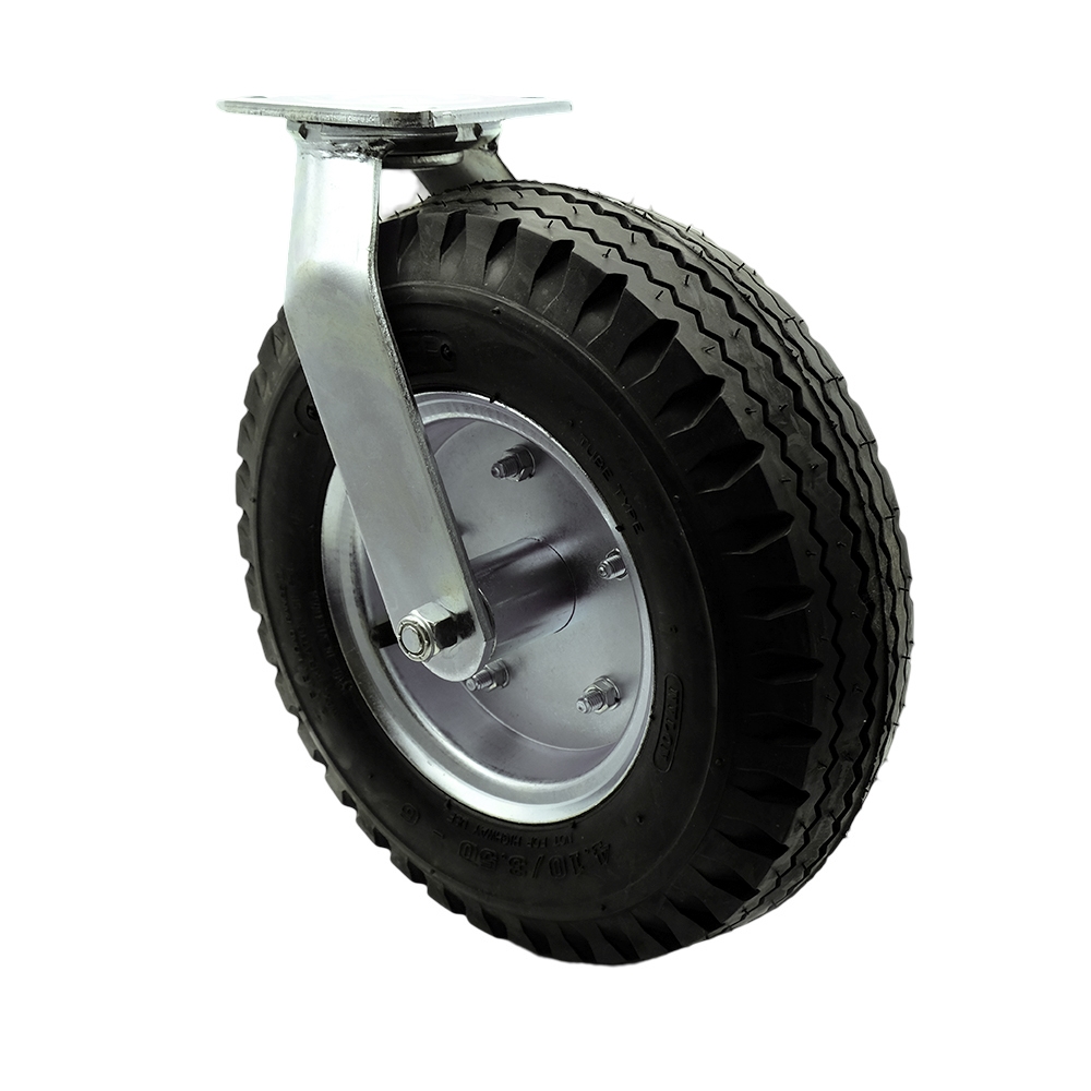 12 Inch Swivel Pneumatic Caster - Black Rubber Wheel - Heavy Duty Caster - 450 lbs. Capacity/Caster - Service Caster Brand — photo 1
