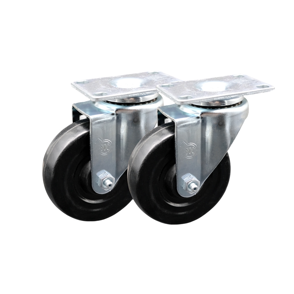 1013-L2 1013L2 FG1013L20000 Rubbermaid Tilt Truck Replacement 4 Inch Swivel Caster Set – Fits 3/4 Inch Standard Duty Tilt Trucks FG101300BLA and FG9T1400BLA – Set of 2 – Service Caster Brand — photo 1