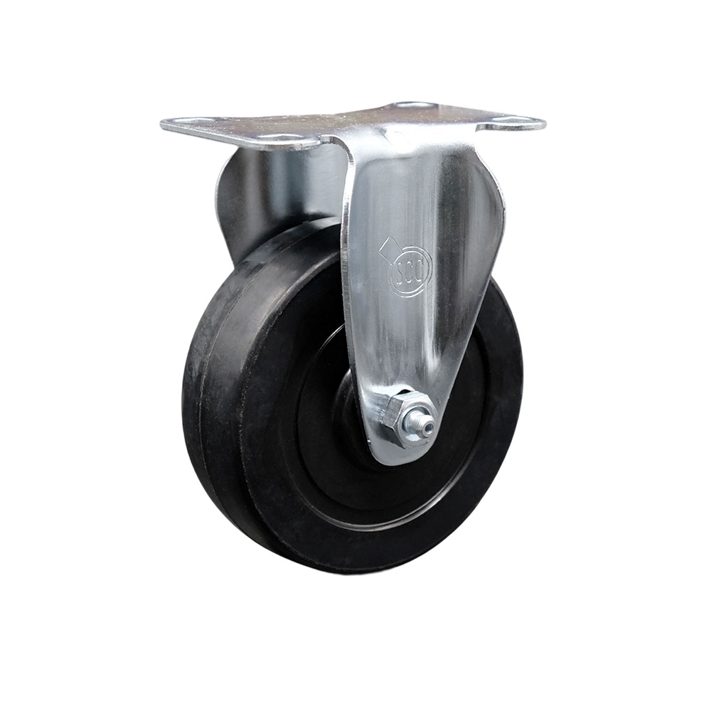 4 Inch Rigid Caster with Soft Rubber Wheel - 200 lbs Capacity - Service Caster Brand — photo 1