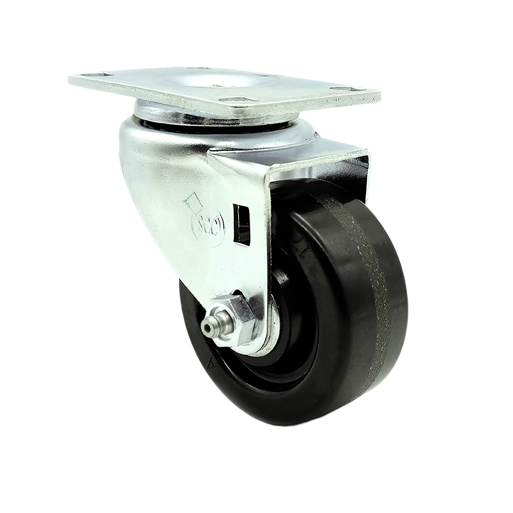 Service Caster Brand Replacement Caster for Magliner Dolly Caster 130054 – Phenolic Swivel Top Plate Swivel Caster with Roller Bearing – 3 Inch Black Wheel – 300 lbs. Capacity Per Caster — photo 1