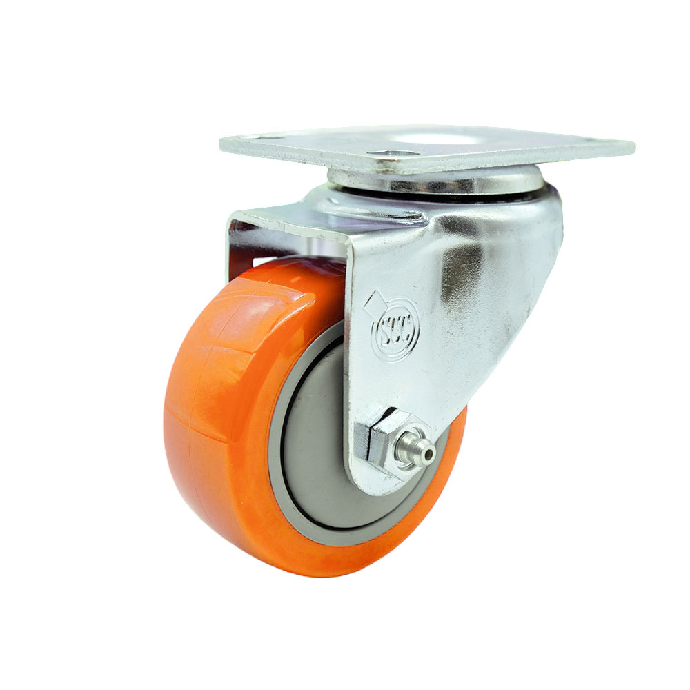 Service Caster Brand Replacement for Colson Caster 2.03356.92 MTG59 - Swivel Caster with 3 Inch Orange Polyurethane Wheel - 3-1/8 Inch x 4-1/8 Inch Overall Top Plate - 300 lbs. Capacity Per Caster — photo 1