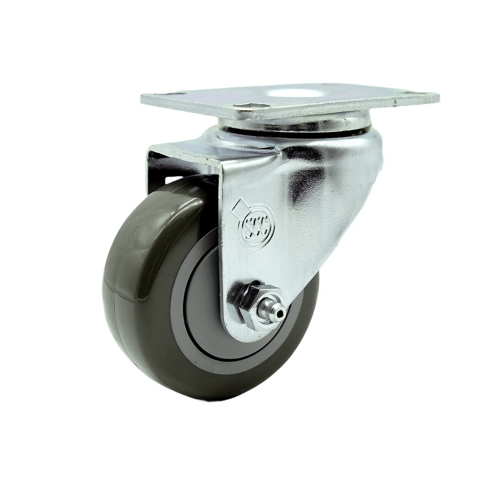 Service Caster Brand Replacement for McMaster Carr Caster 9949T13 – Swivel Top Plate Caster with 3 Inch Red Polyurethane Wheel – 300 lbs. Capacity Per Caster — photo 1