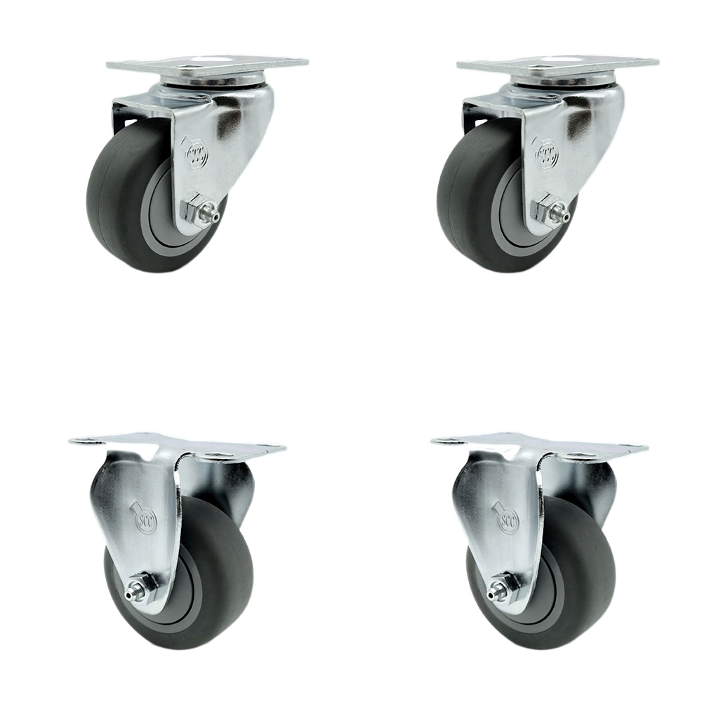 Cambro 60005 60009 Ingredient Bin and Camcrisper Replacement Caster Set – Includes 2 Swivel and 2 Rigid Casters – Set of 4 - Service Caster Brand — photo 1