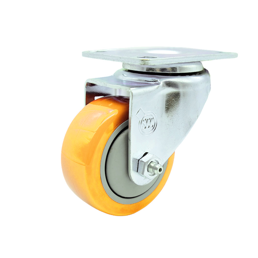 Service Caster Brand Replacement for Colson Caster 2.03256.95 - Polyurethane Swivel Top Plate Swivel Caster with 3.5 Inch Yellow Wheel - 300 lbs. Capacity Per Caster — photo 1